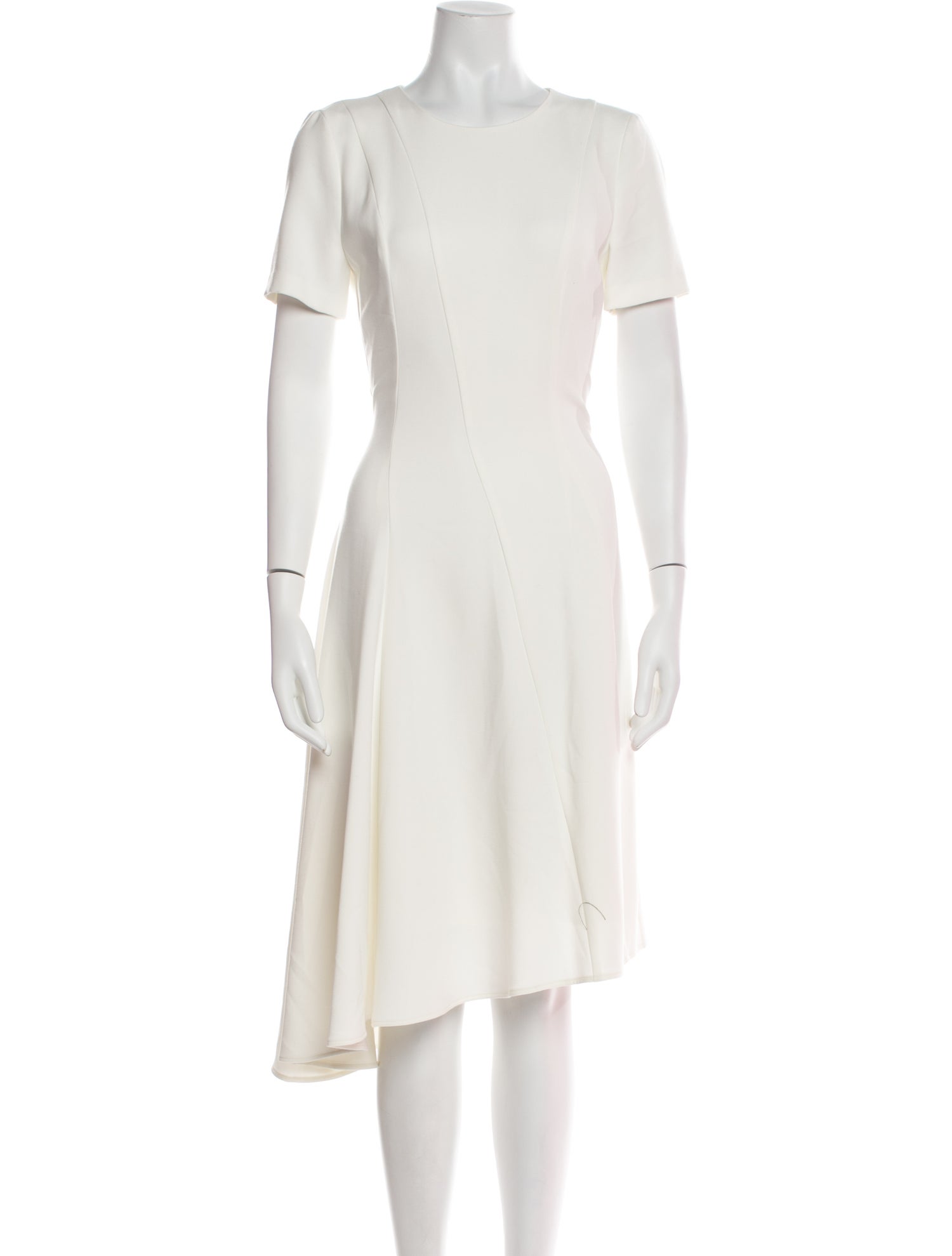 Black Halo Crew Neck Midi Length Dress