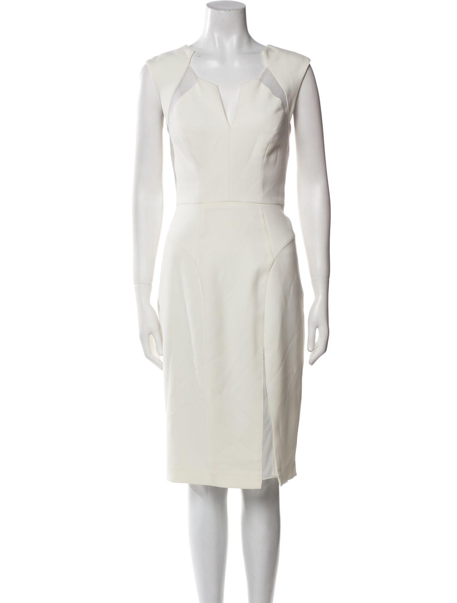 Black Halo V-Neck Knee-Length Dress