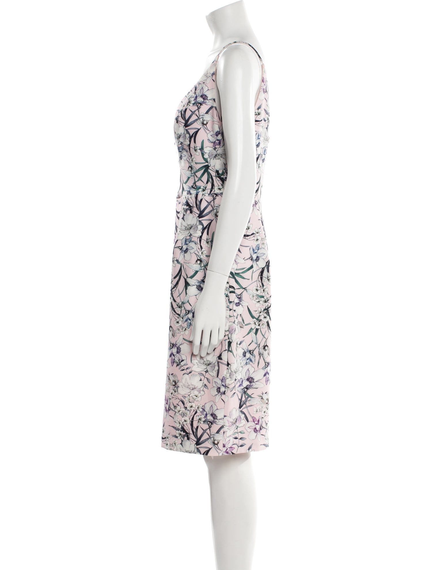 Black Halo Floral Print Knee-Length Dress