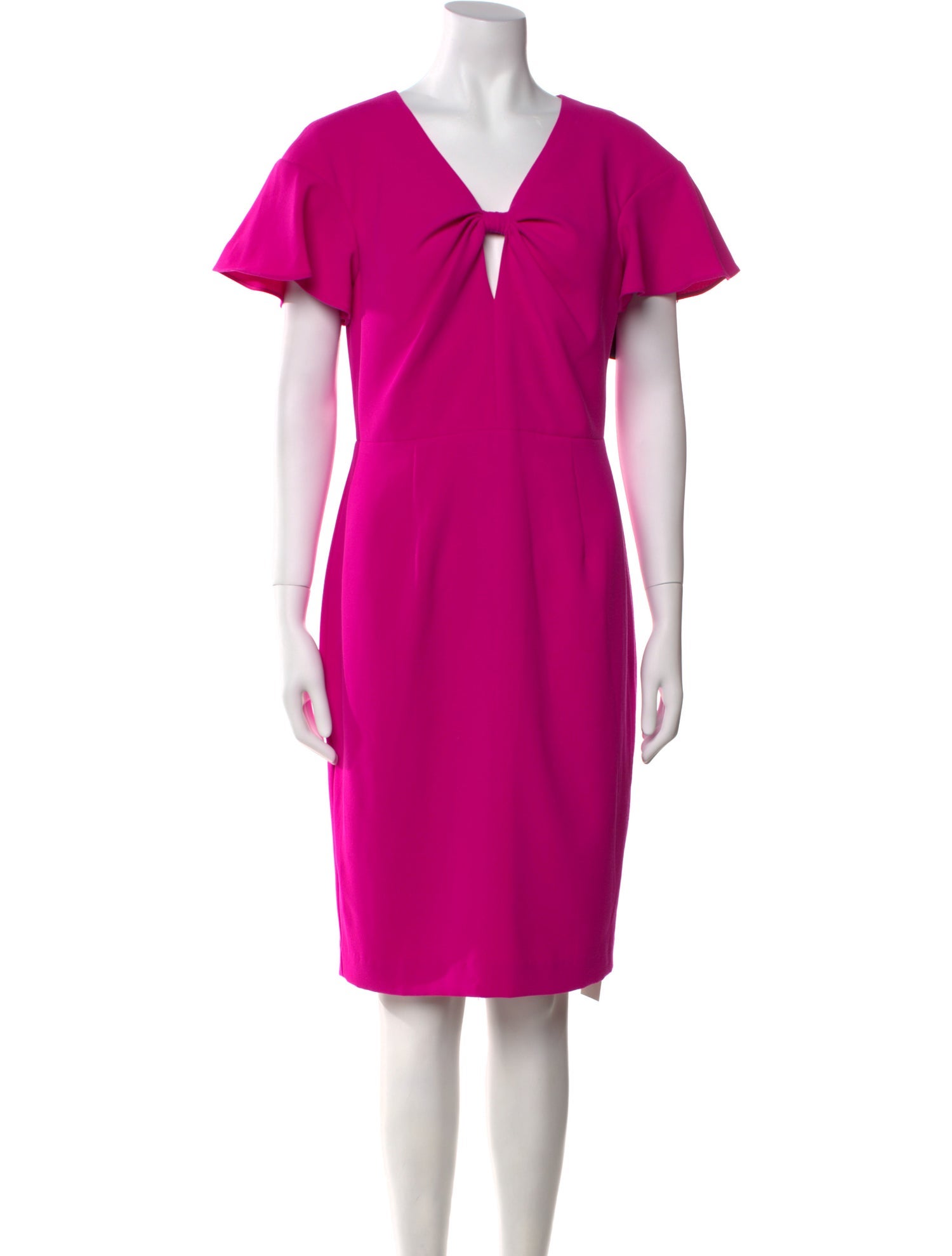 Black Halo V-Neck Knee-Length Dress