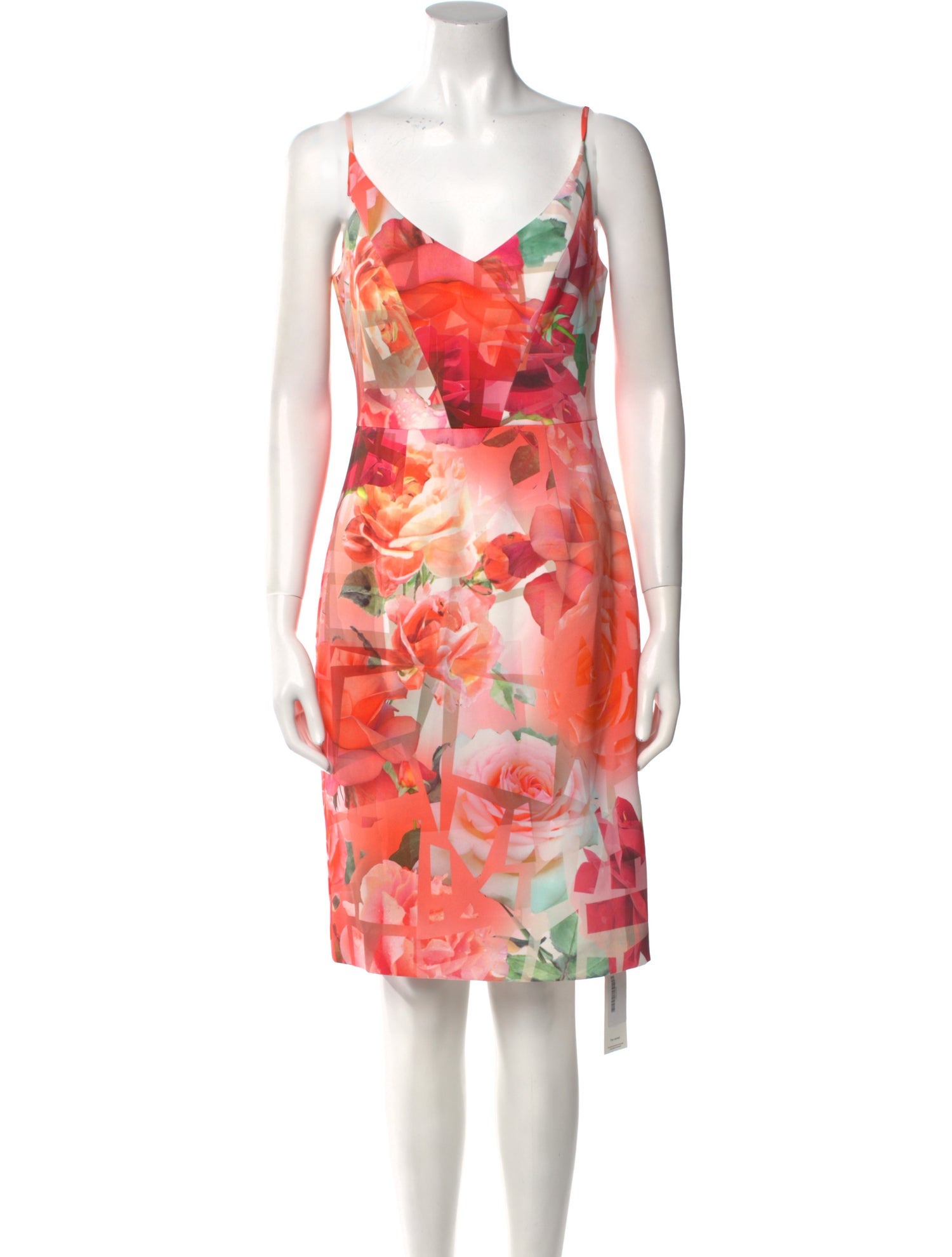 Black Halo Floral Print Knee-Length Dress