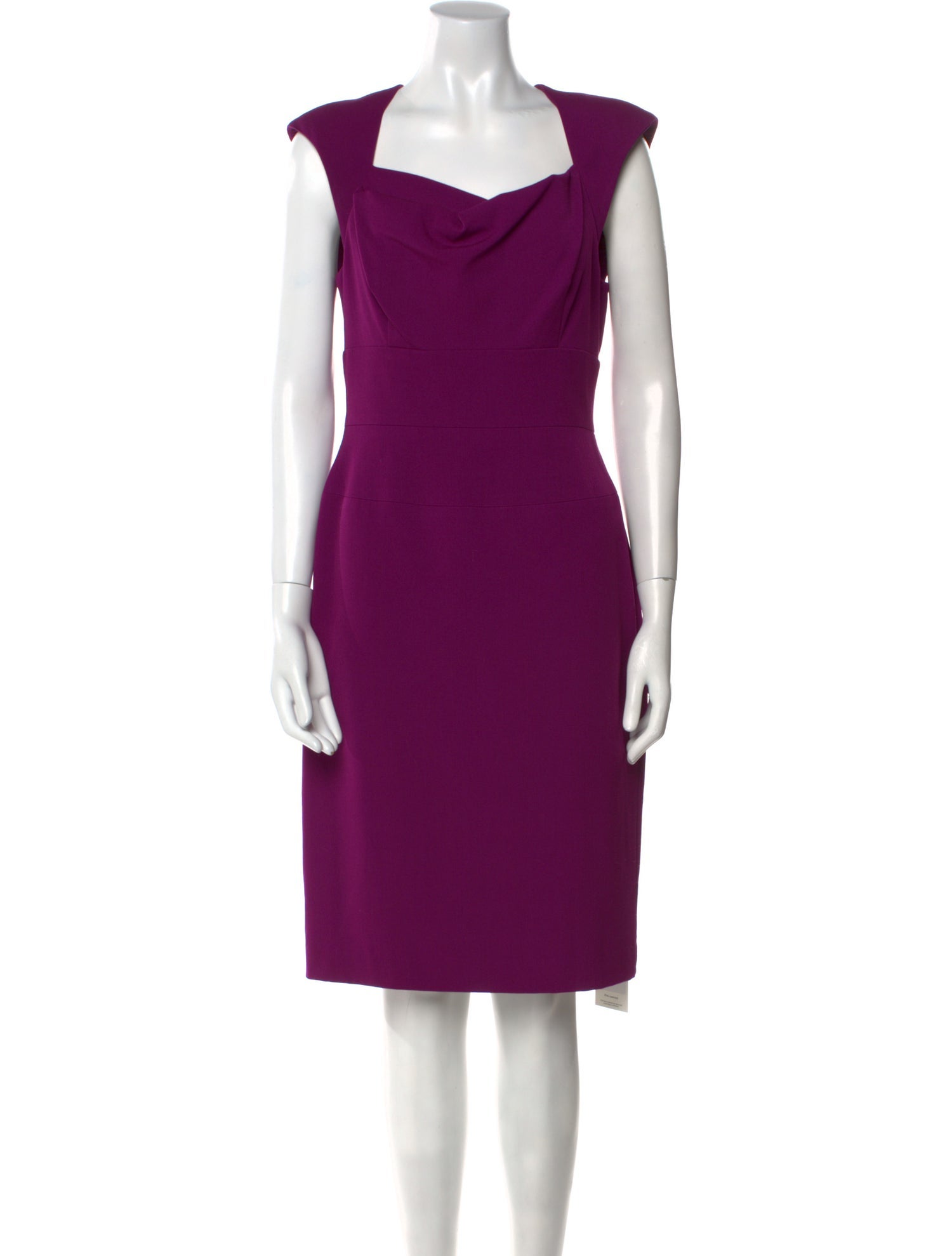 Black Halo Square Neckline Knee-Length Dress