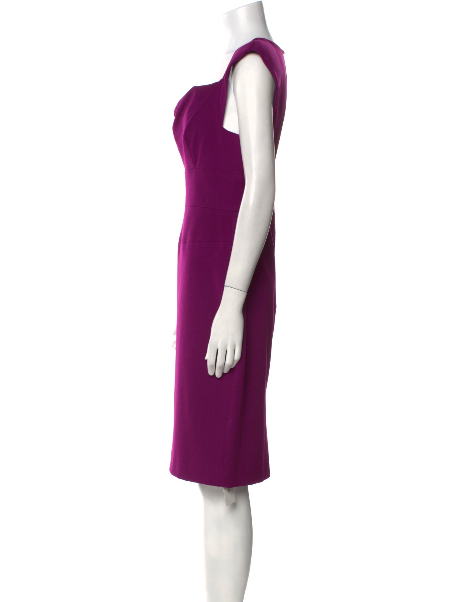 Black Halo Square Neckline Knee-Length Dress