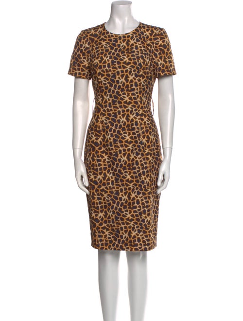 Black Halo Animal Print Knee-Length Dress