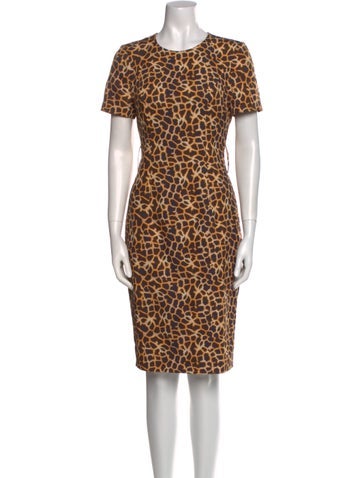 Black Halo Dresses Animal Print Knee-Length Dress XS