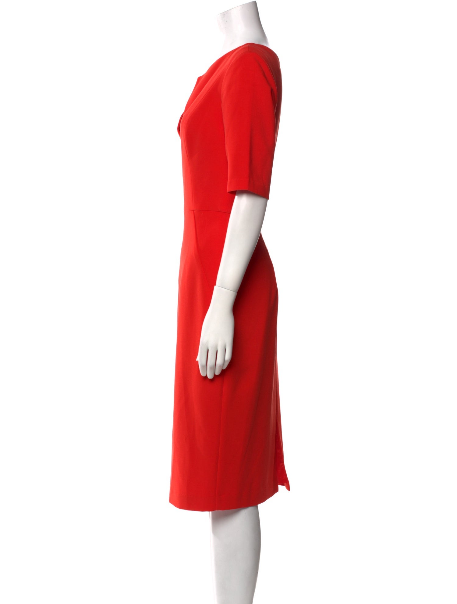 Black Halo V-Neck Midi Length Dress