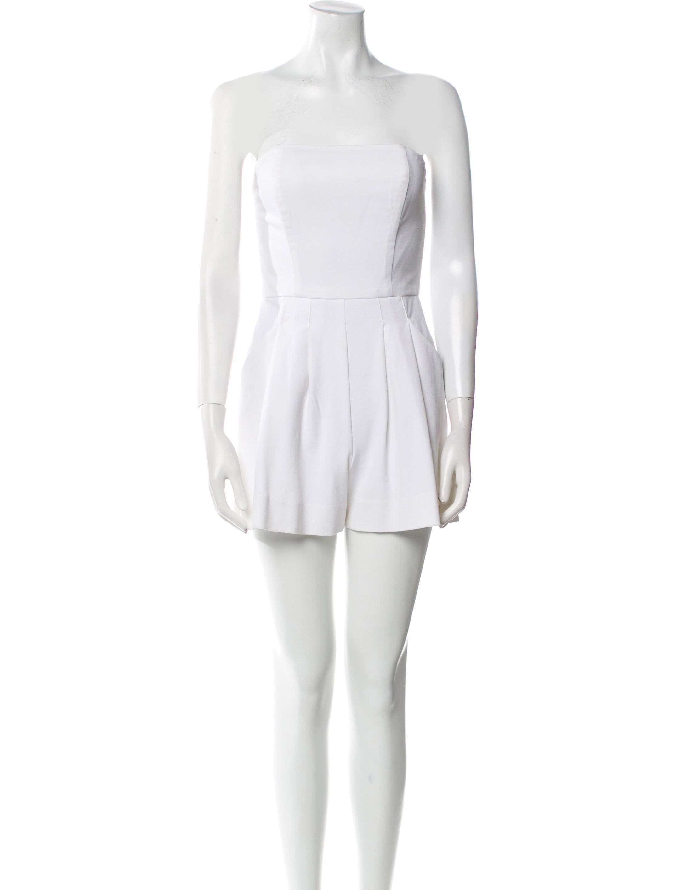 Black Halo Nylon Strapless Romper