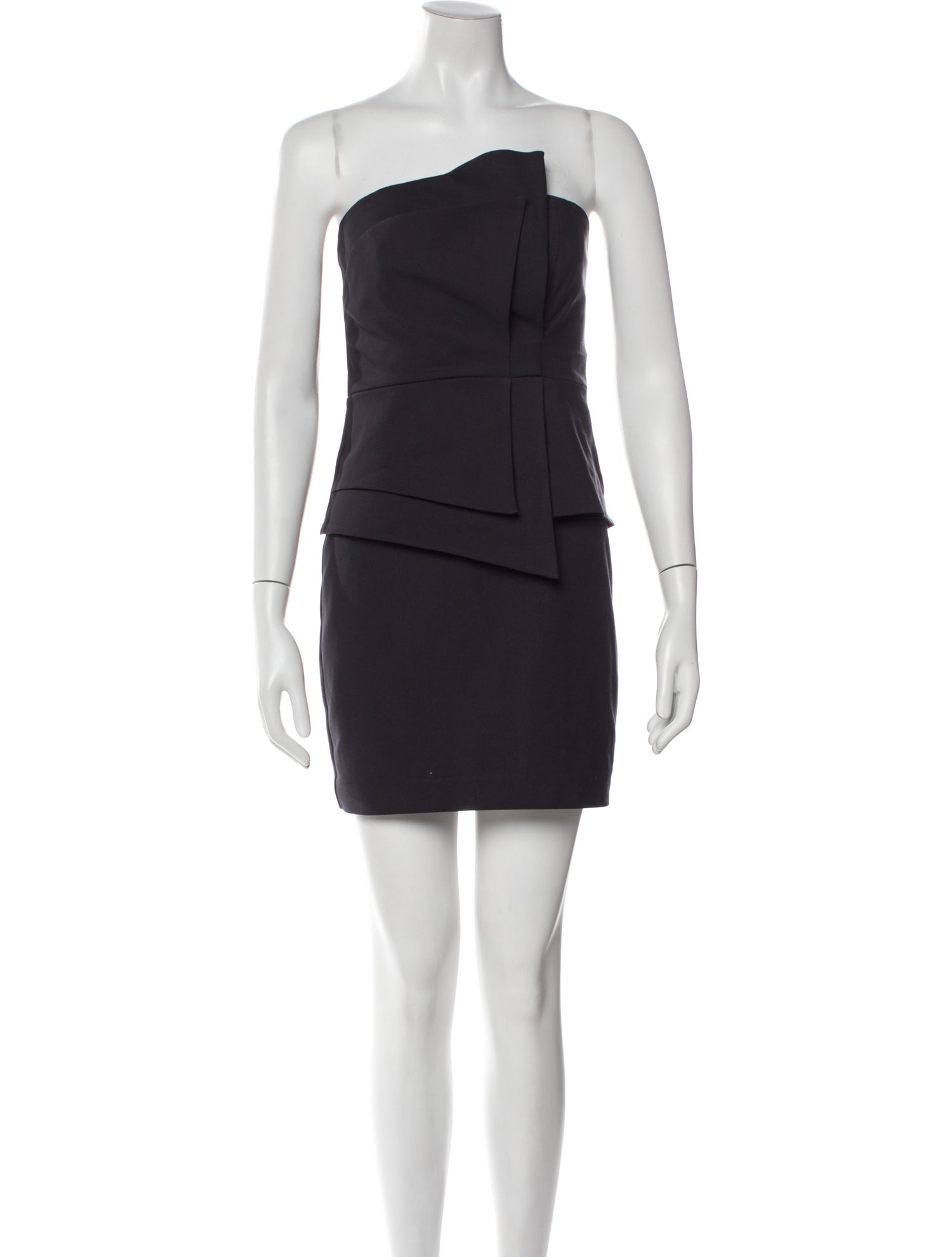 Black Halo One-Shoulder Mini Dress