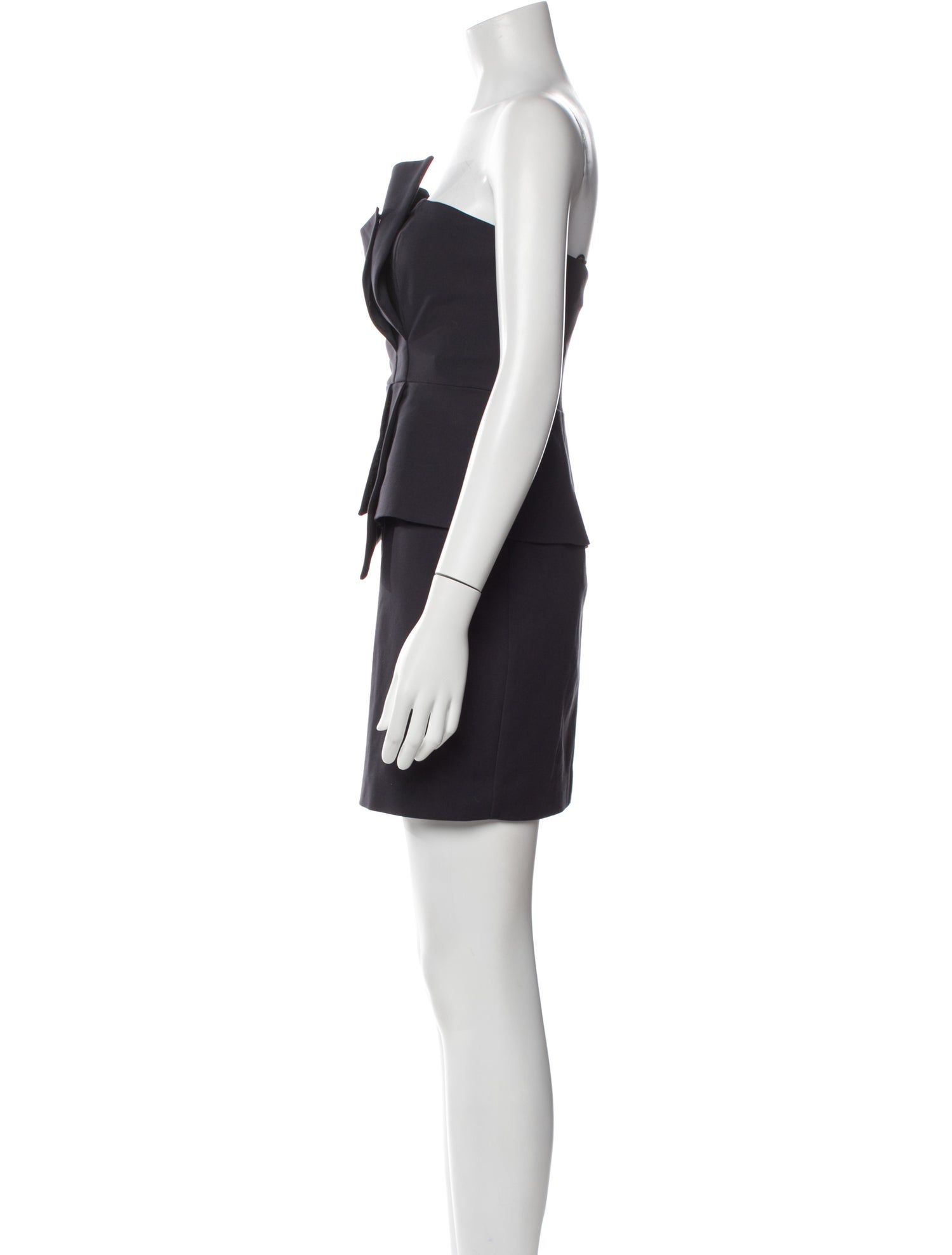 Black Halo One-Shoulder Mini Dress