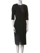Black Halo Crew Neck Midi Length Dress