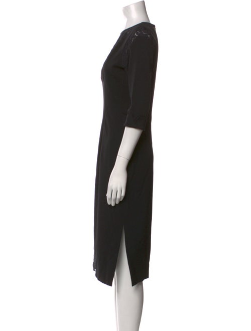 Black Halo Crew Neck Midi Length Dress