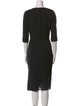 Black Halo Crew Neck Midi Length Dress