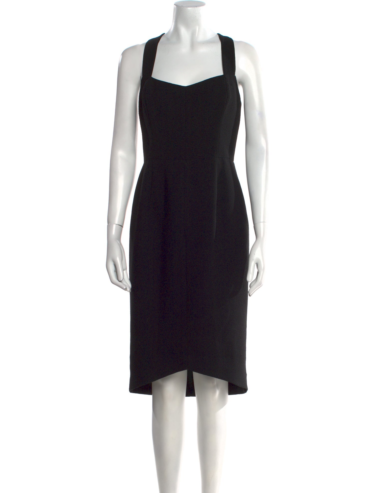 Black Halo Square Neckline Midi Length Dress