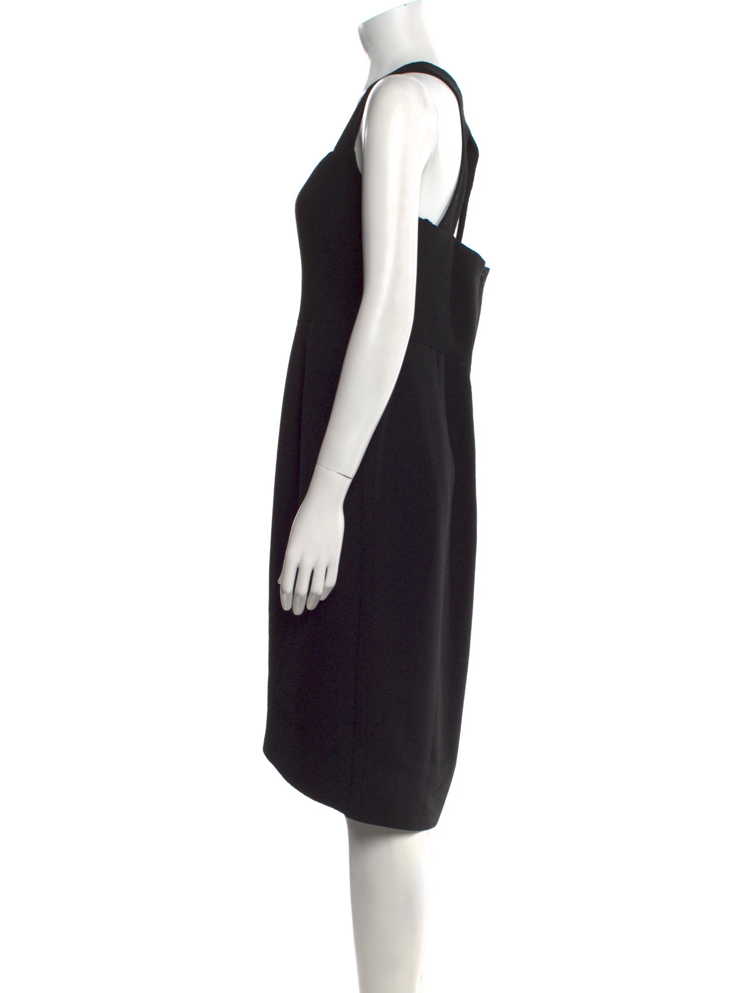 Black Halo Square Neckline Midi Length Dress