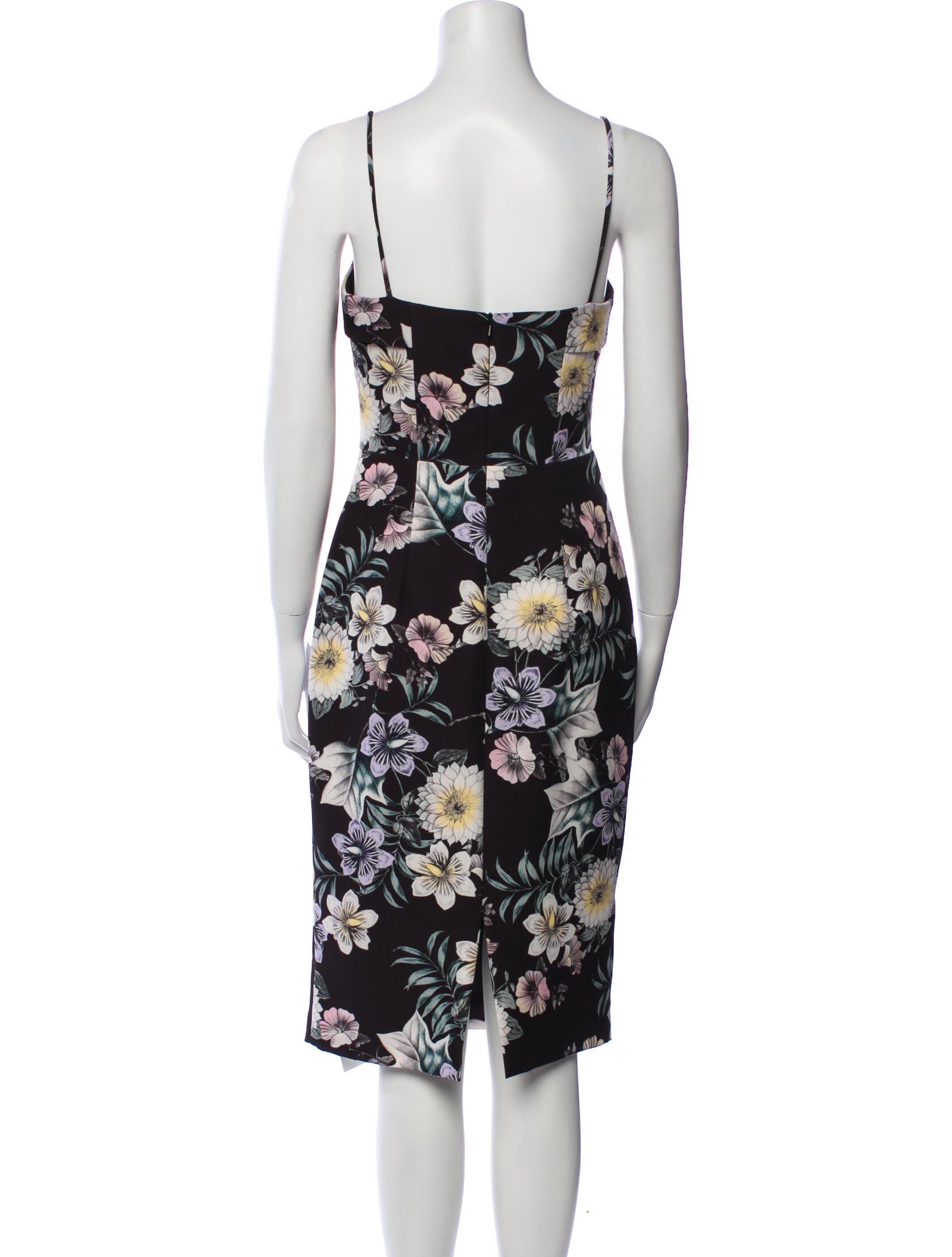 Black Halo Floral Print Knee-Length Dress