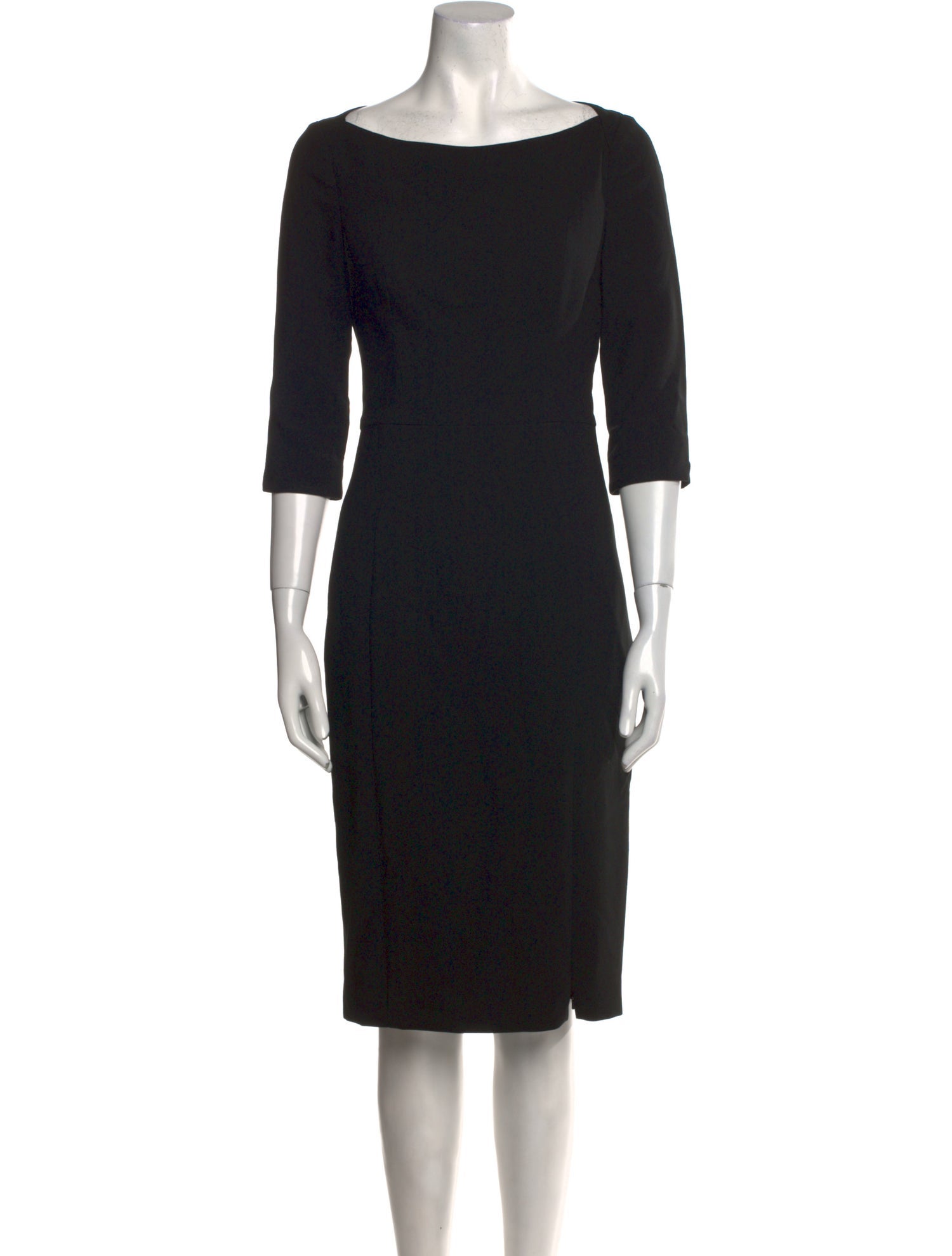 Black Halo Bateau Neckline Knee-Length Dress