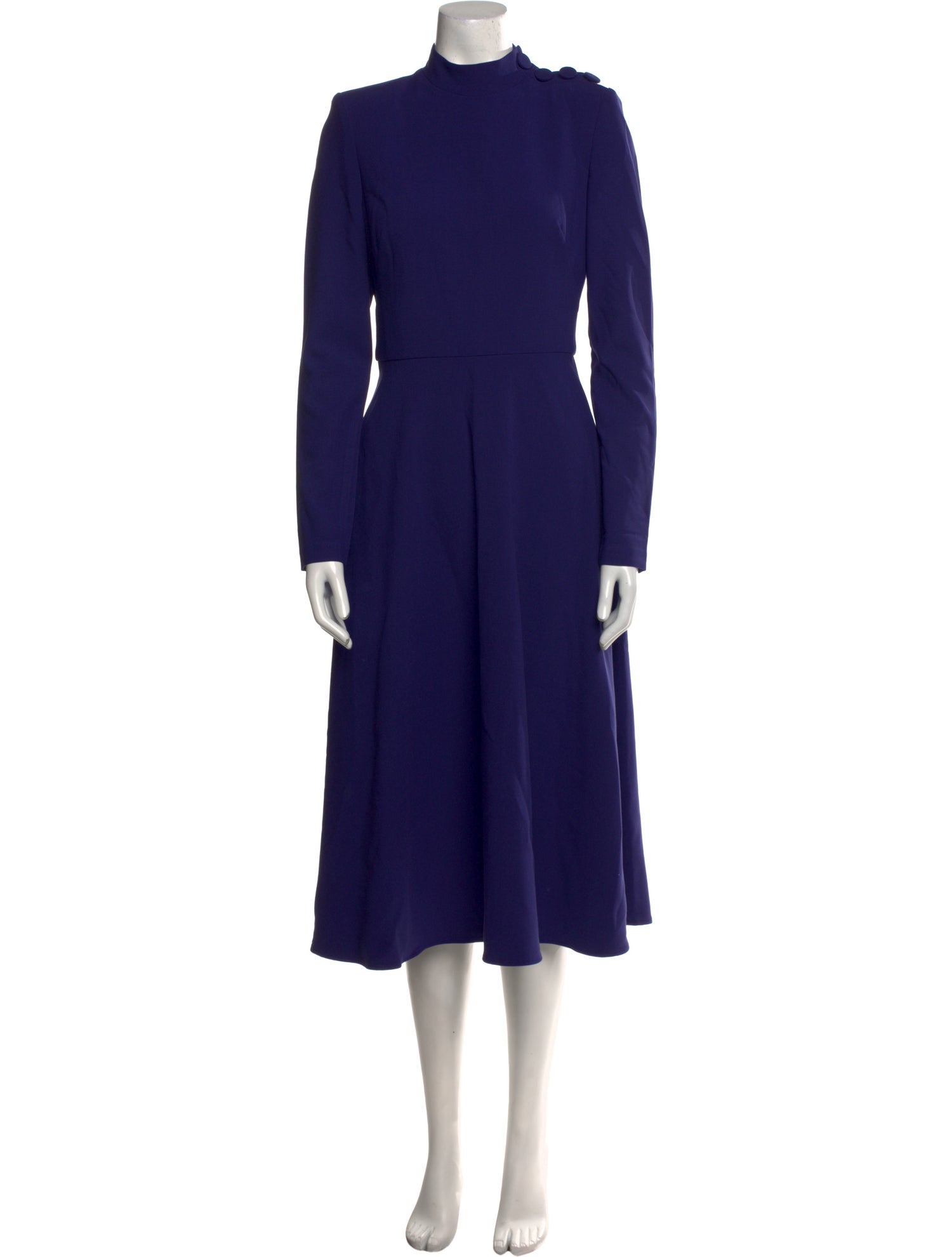 Black Halo Mock Neck Midi Length Dress