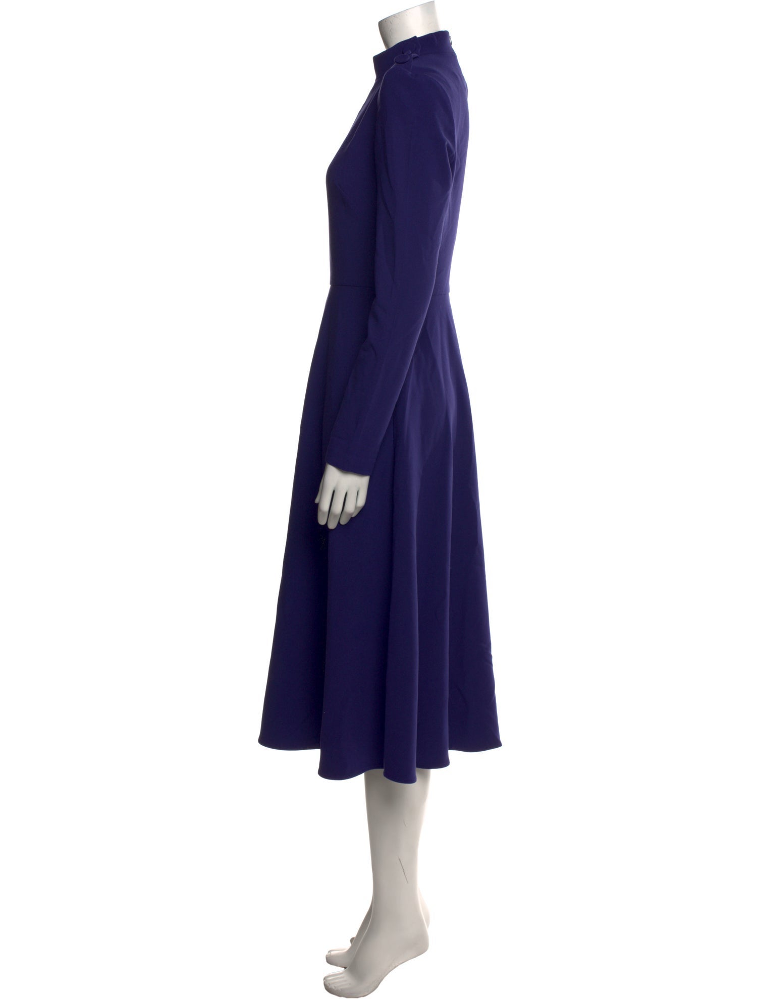 Black Halo Mock Neck Midi Length Dress