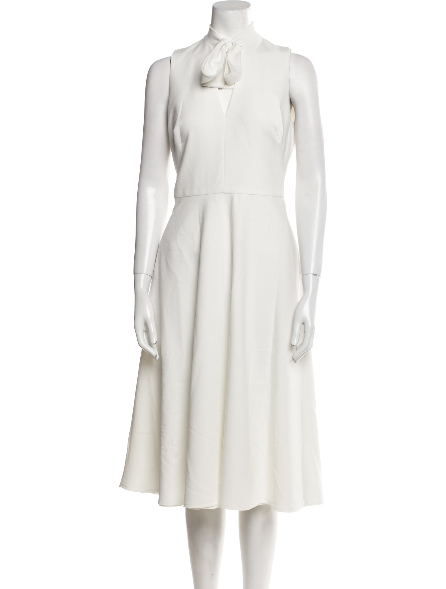 Black Halo Crew Neck Midi Length Dress