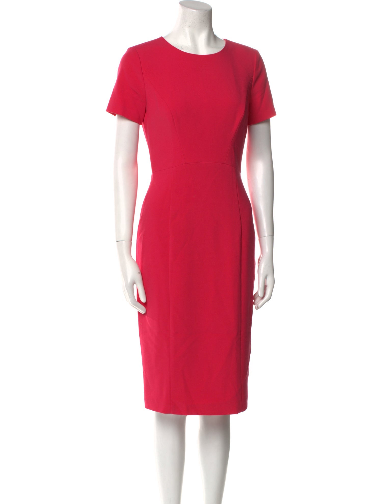 Black Halo Crew Neck Knee-Length Dress