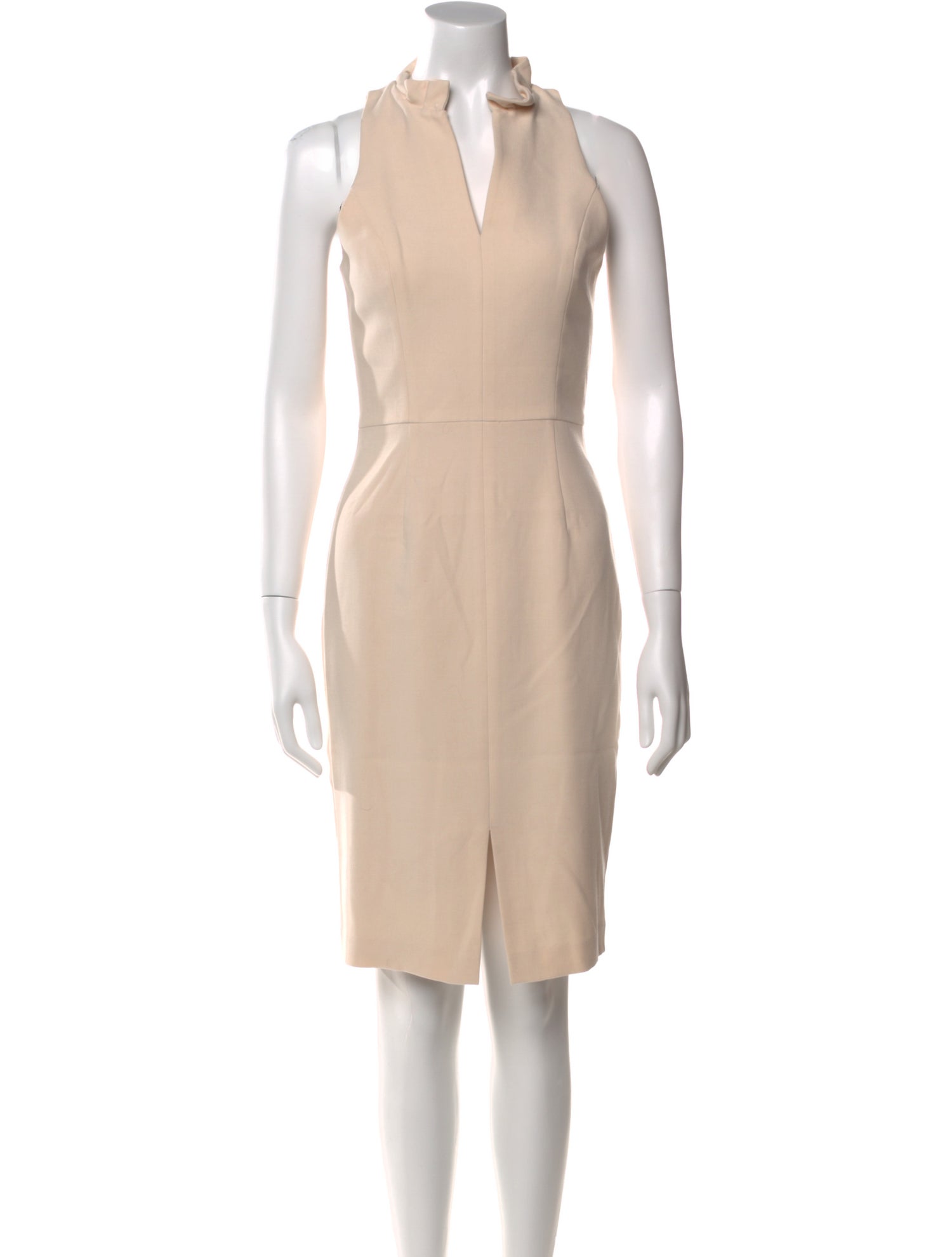 Black Halo Mock Neck Knee-Length Dress