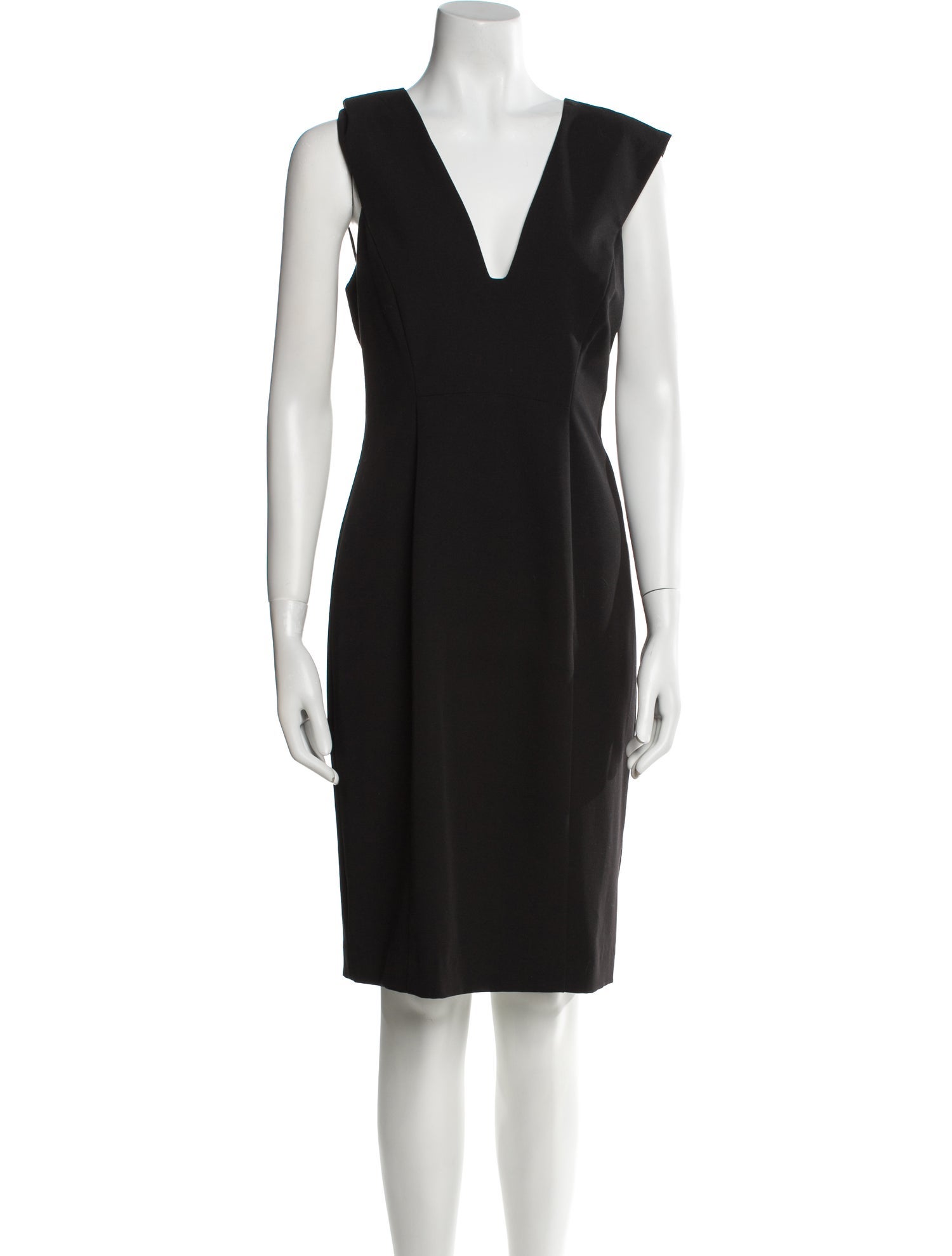 Black Halo V-Neck Knee-Length Dress