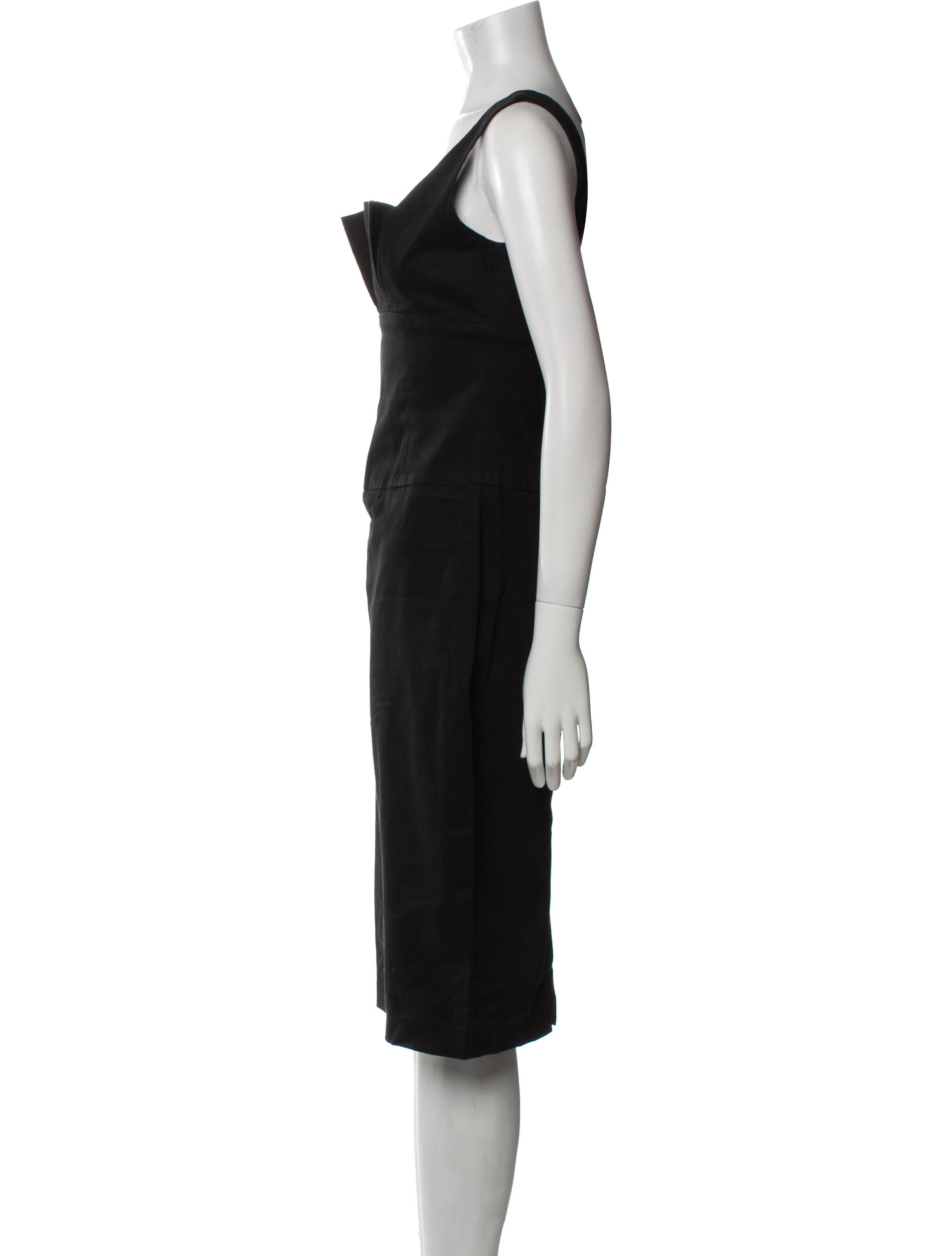 Black Halo Square Neckline Midi Length Dress