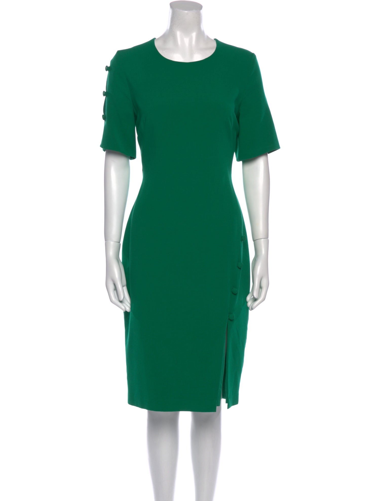 Black Halo Crew Neck Midi Length Dress