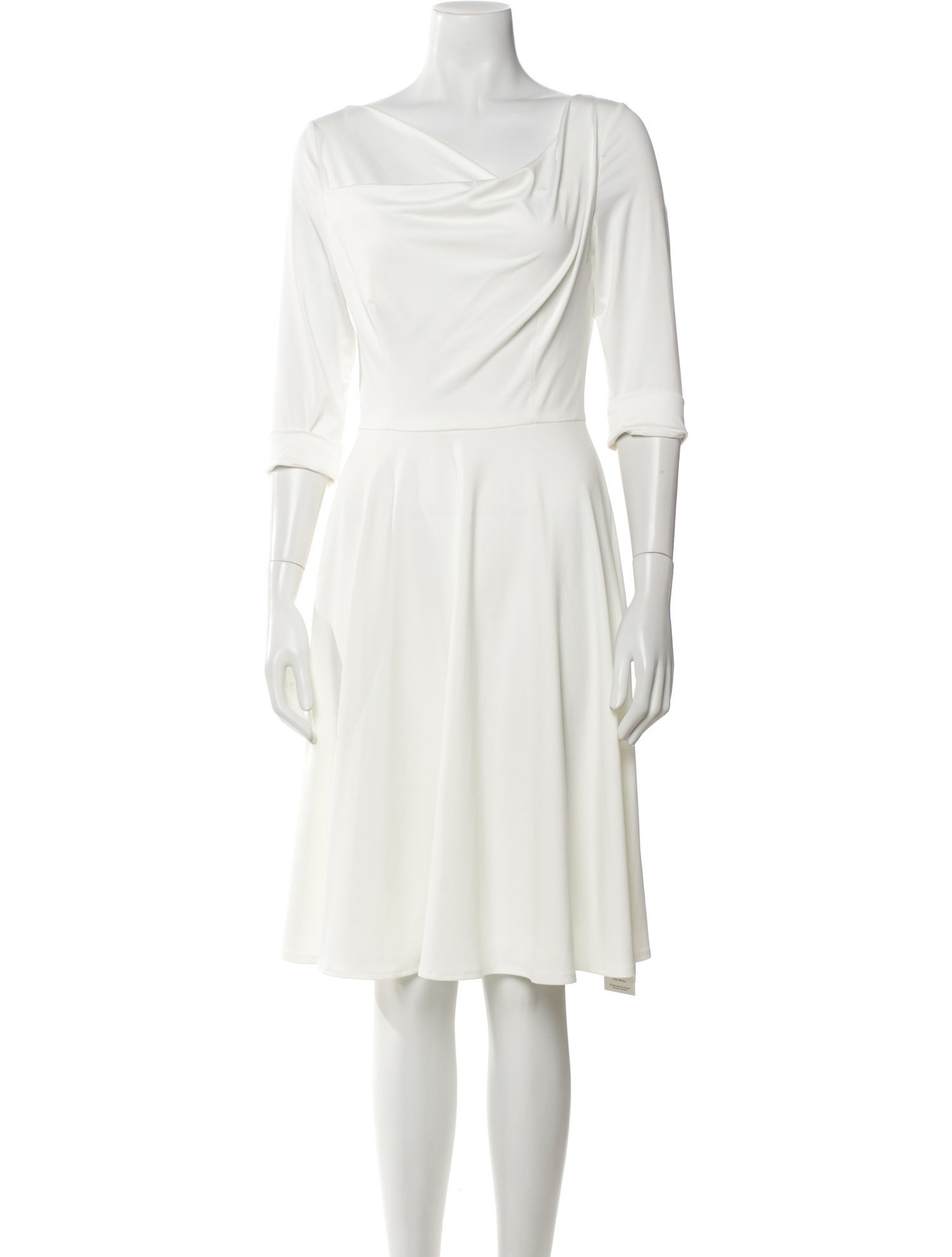 Black Halo Cowl Neck Knee-Length Dress