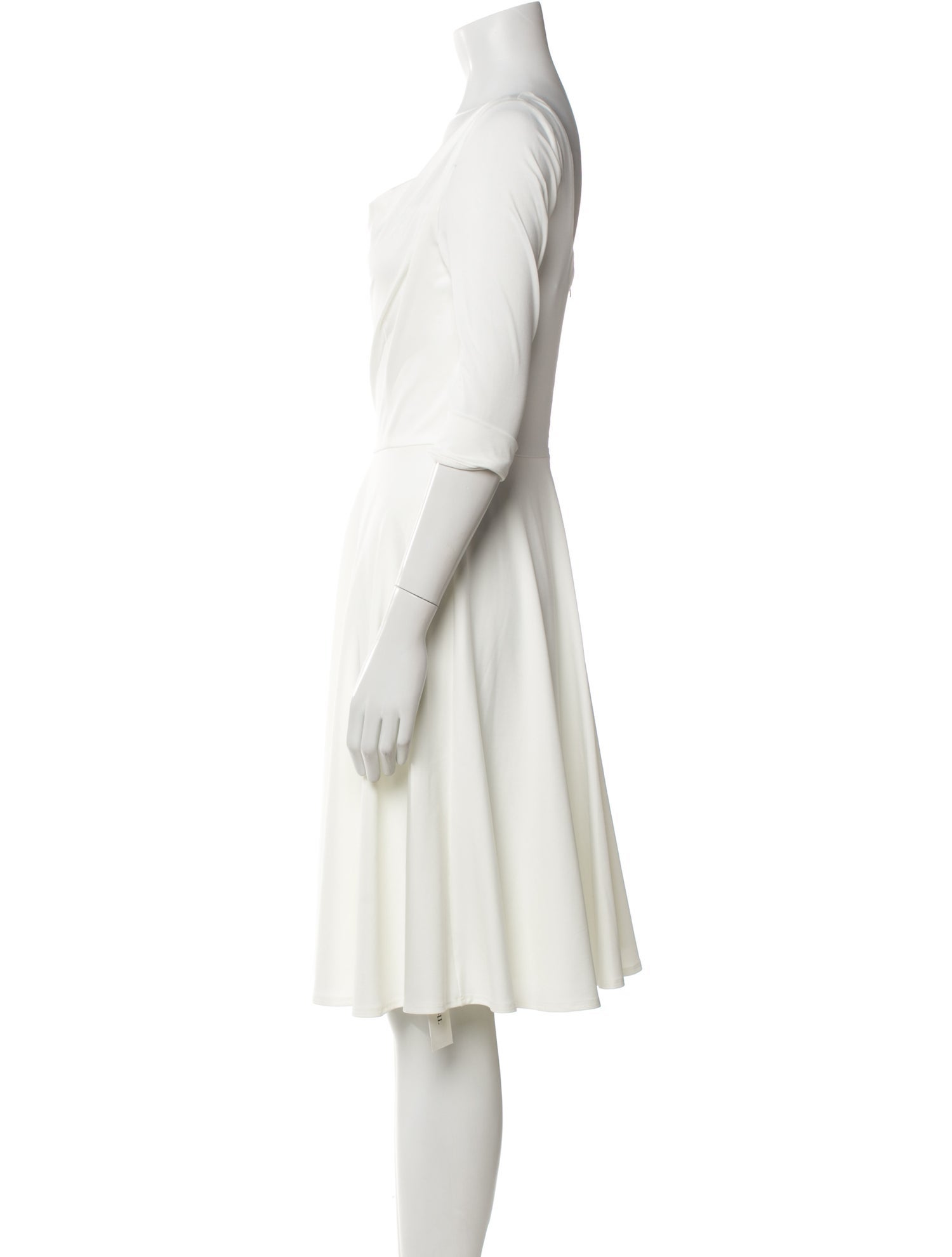 Black Halo Cowl Neck Knee-Length Dress