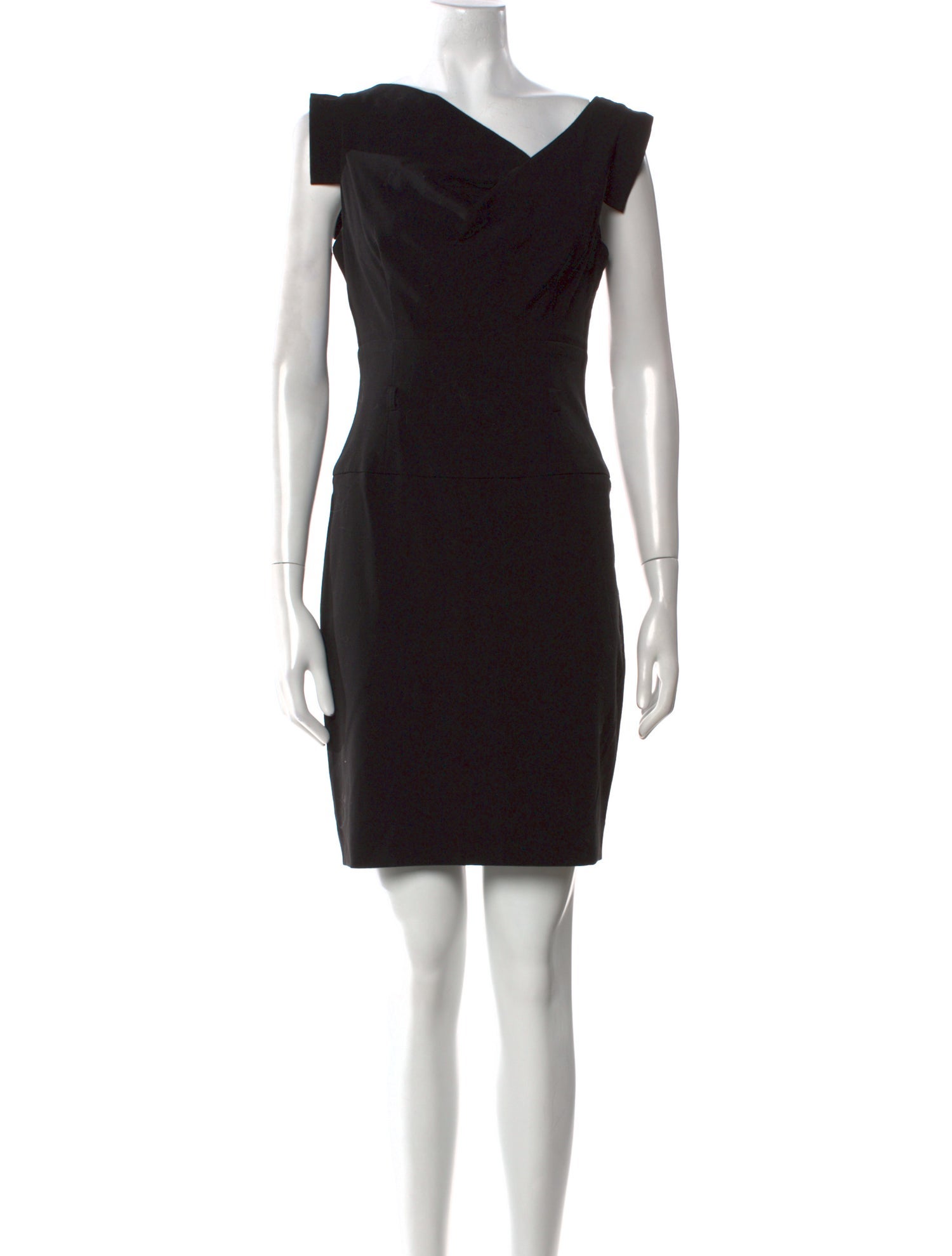 Black Halo V-Neck Mini Dress