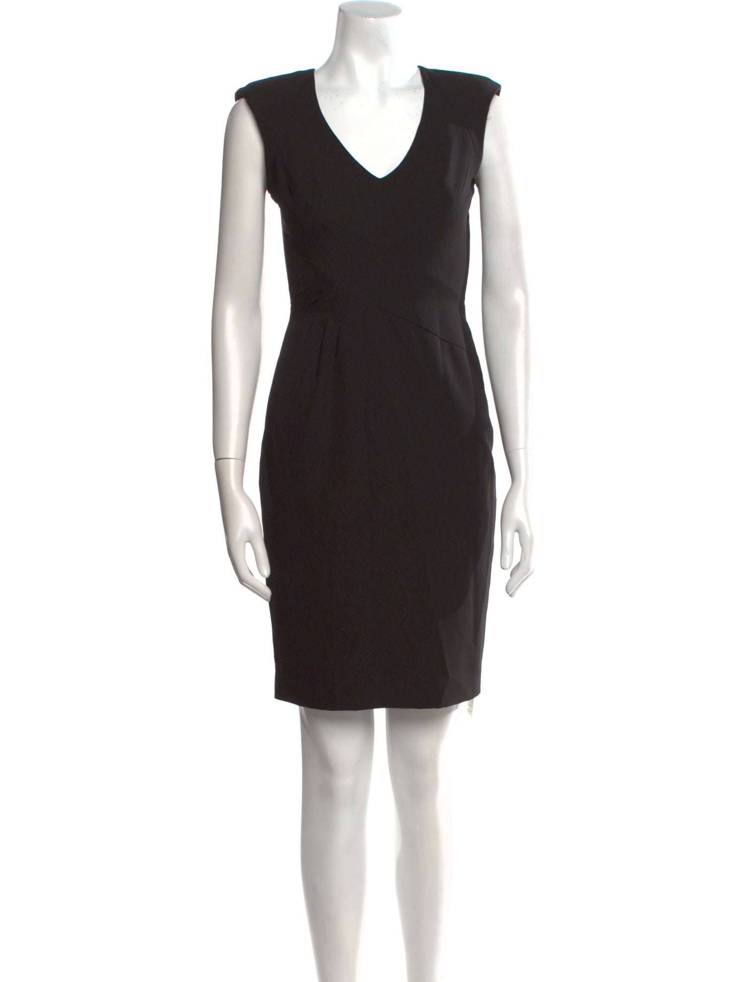 Black Halo V-Neck Knee-Length Dress