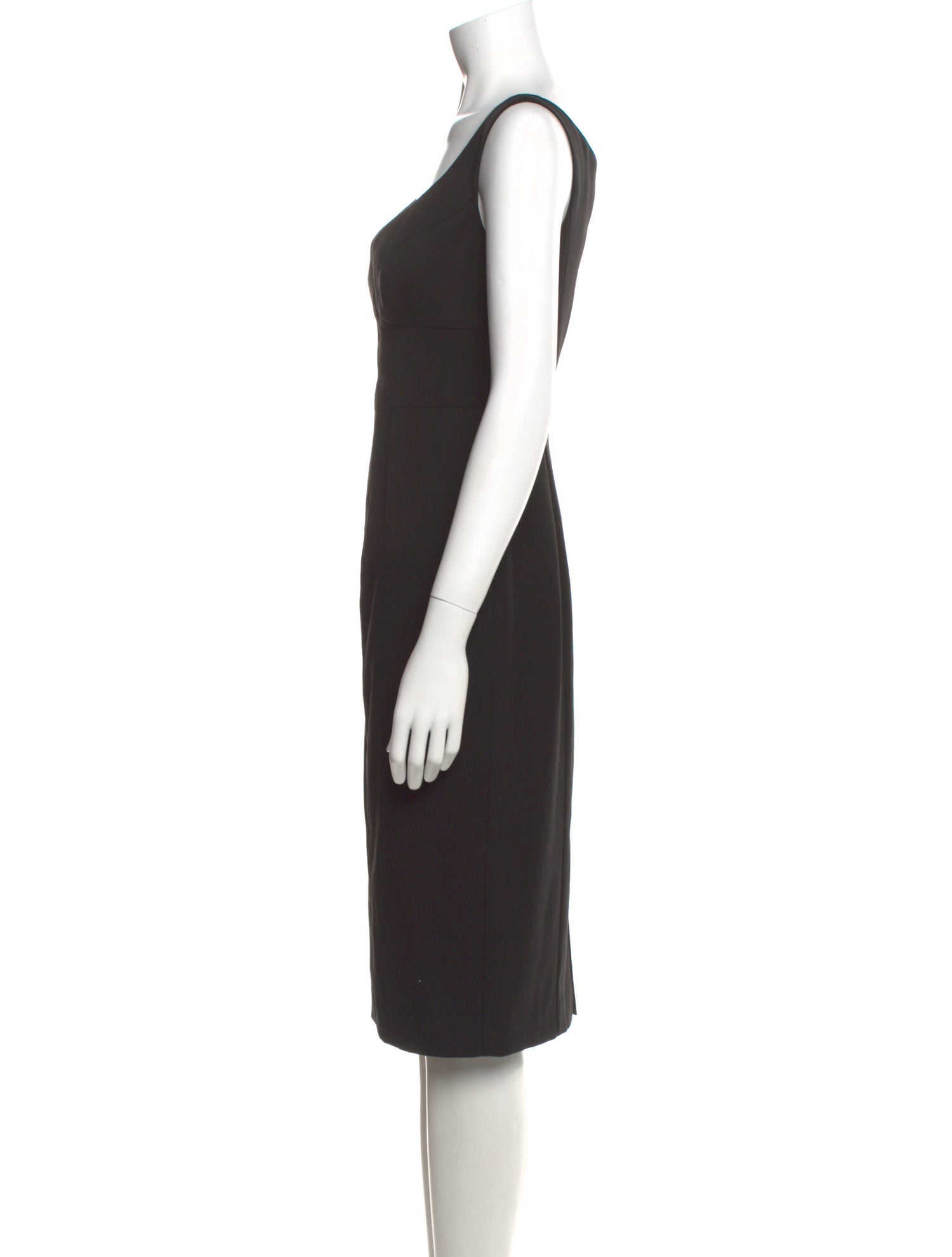 Black Halo Square Neckline Midi Length Dress