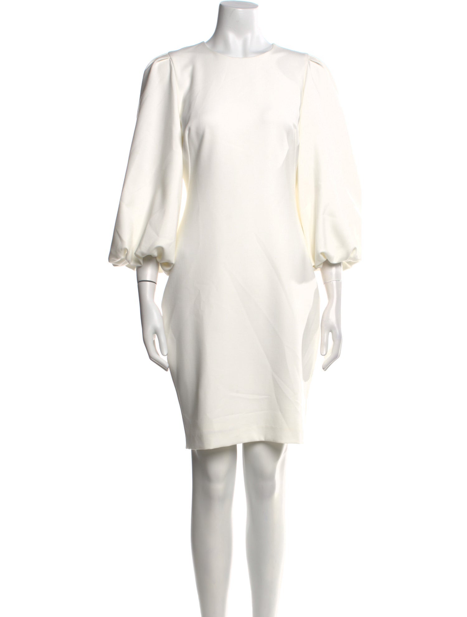 Black Halo Crew Neck Knee-Length Dress