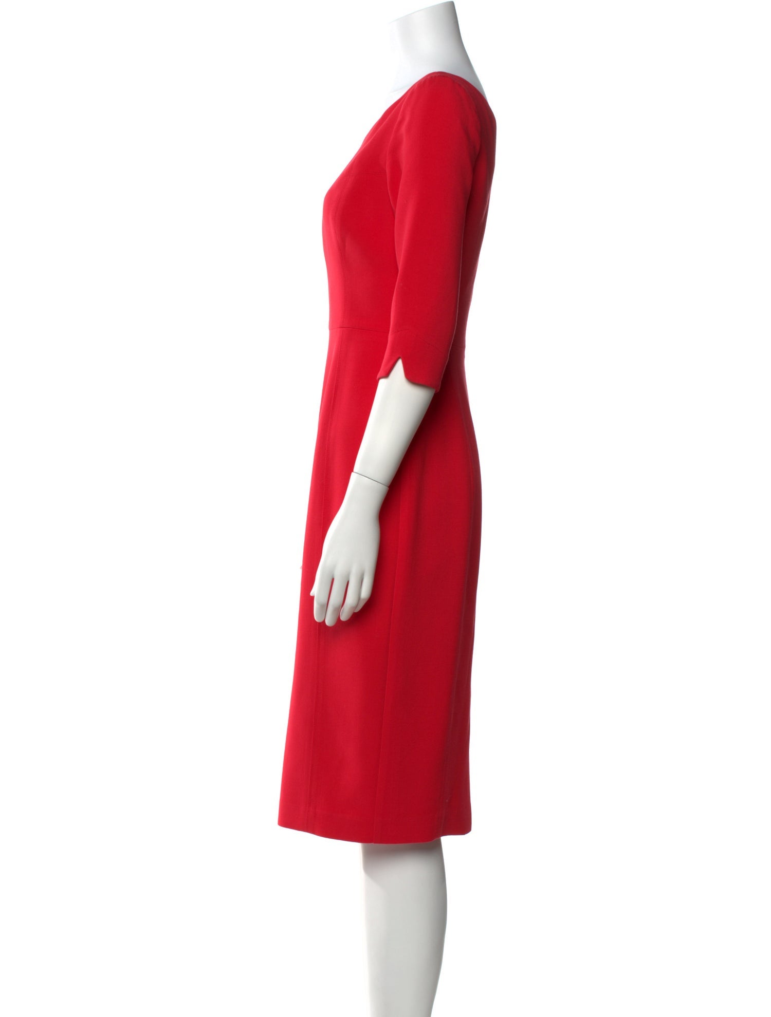 Black Halo V-Neck Knee-Length Dress