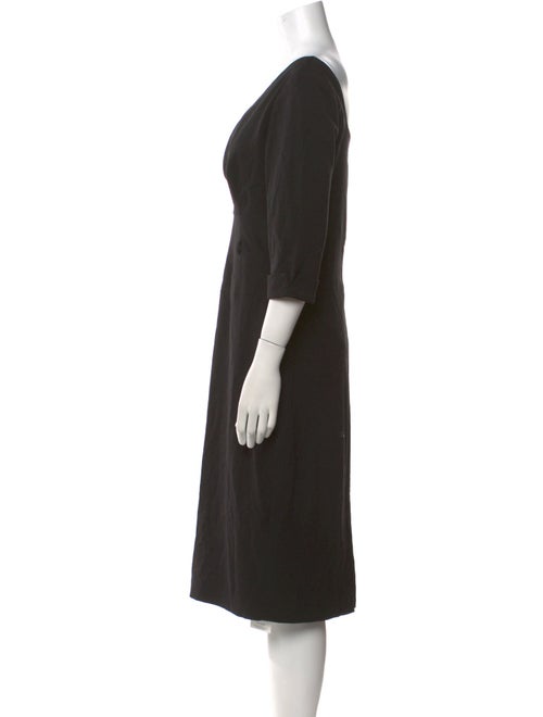 Black Halo V-Neck Midi Length Dress