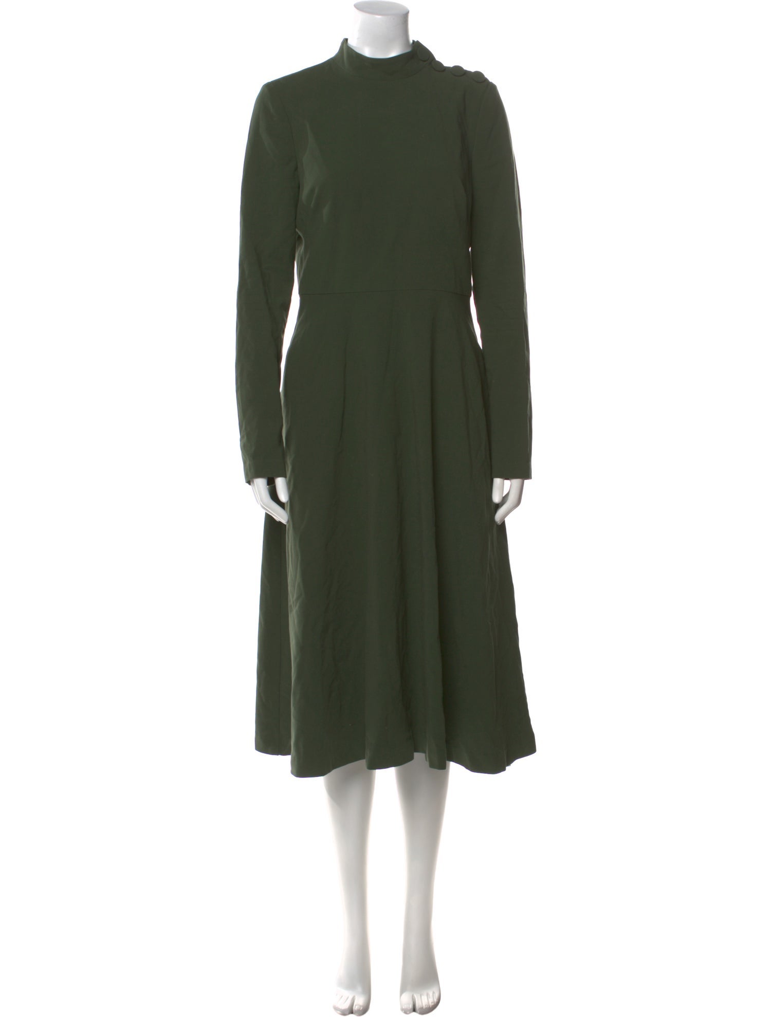 Black Halo Mock Neck Midi Length Dress