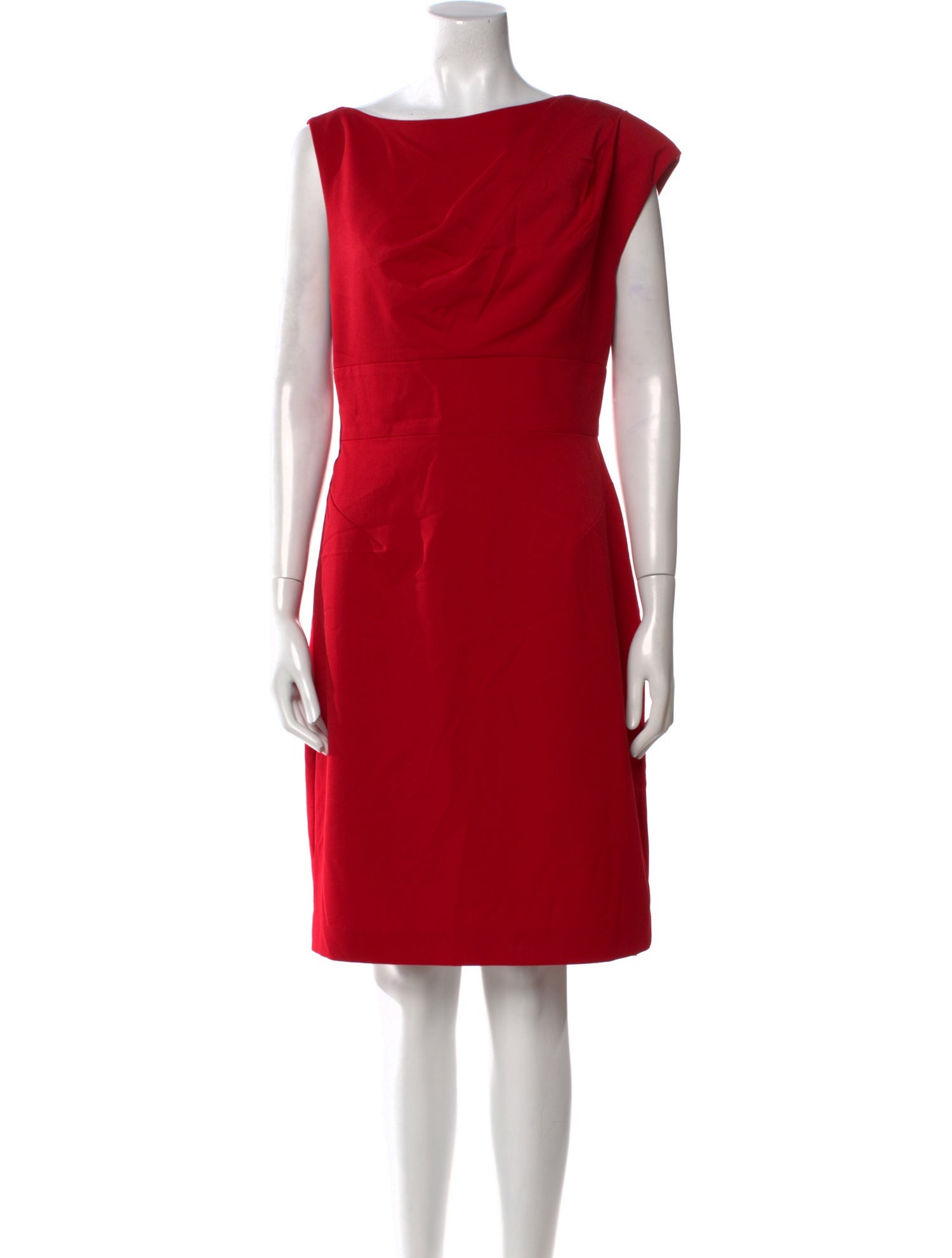 Black Halo Bateau Neckline Knee-Length Dress