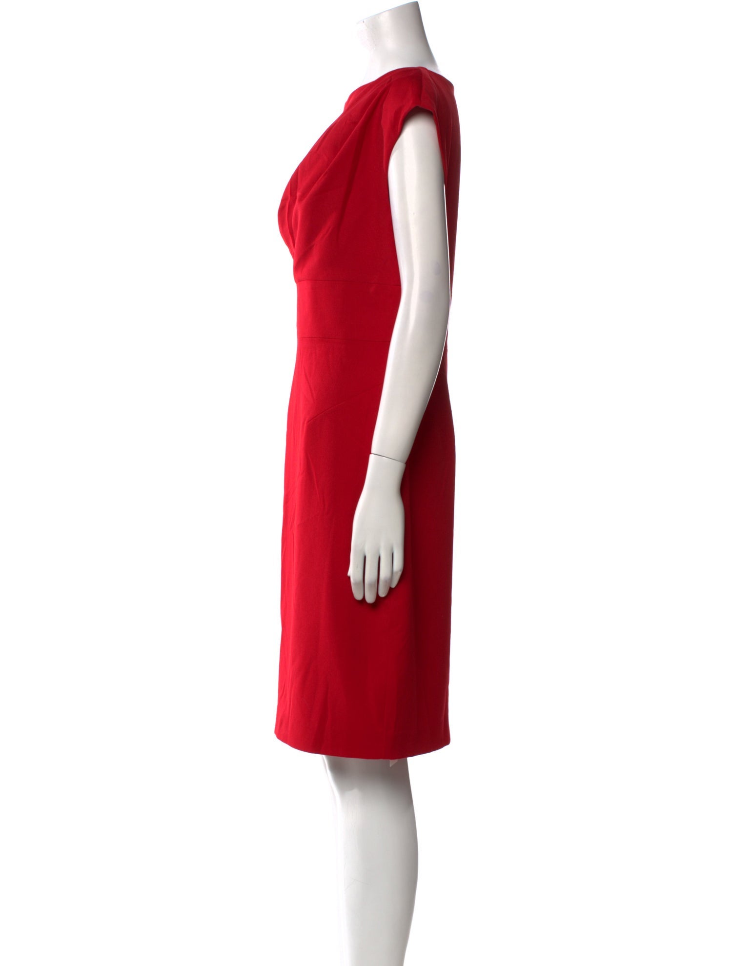 Black Halo Bateau Neckline Knee-Length Dress