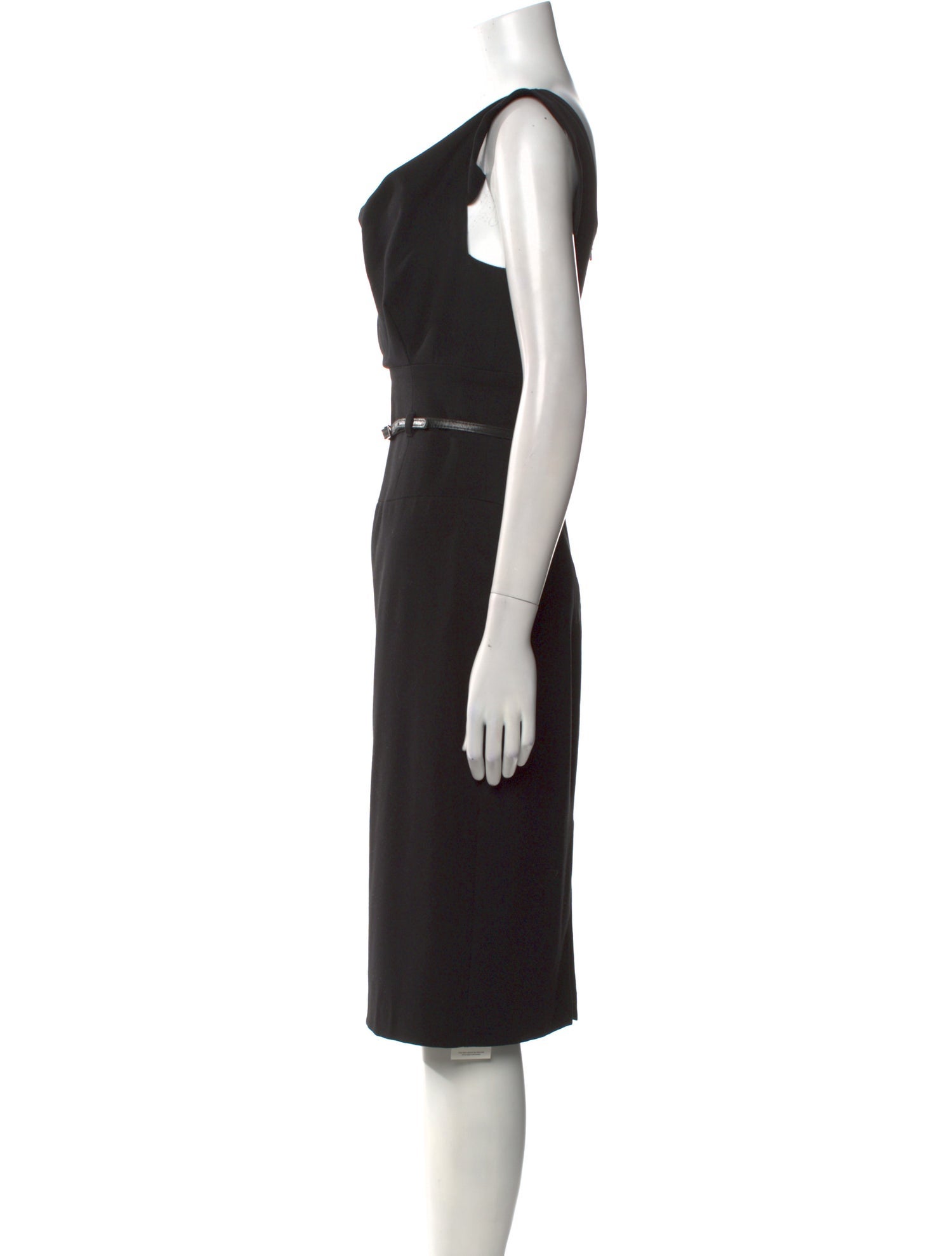 Black Halo Asymmetrical Midi Length Dress