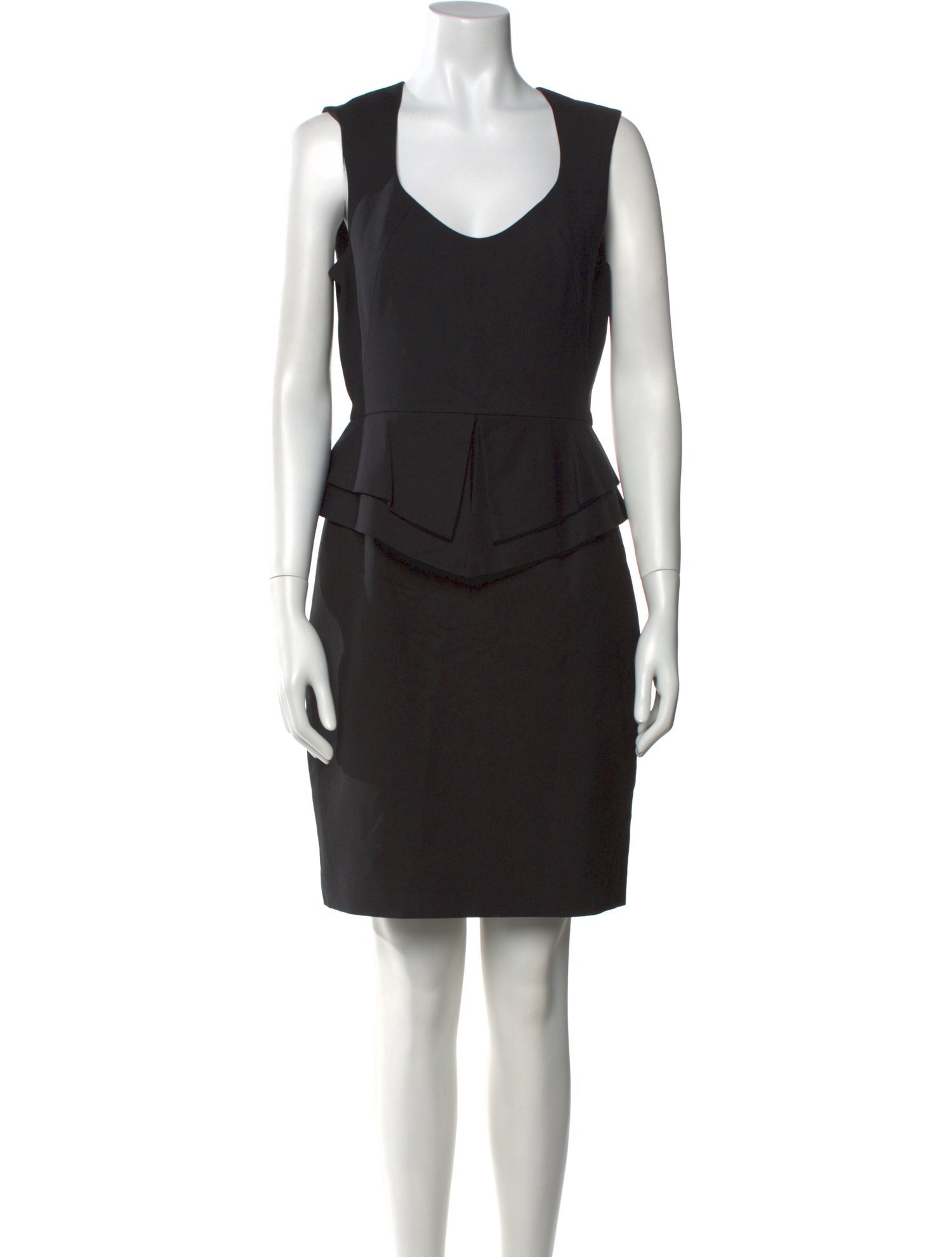 Black Halo Scoop Neck Mini Dress