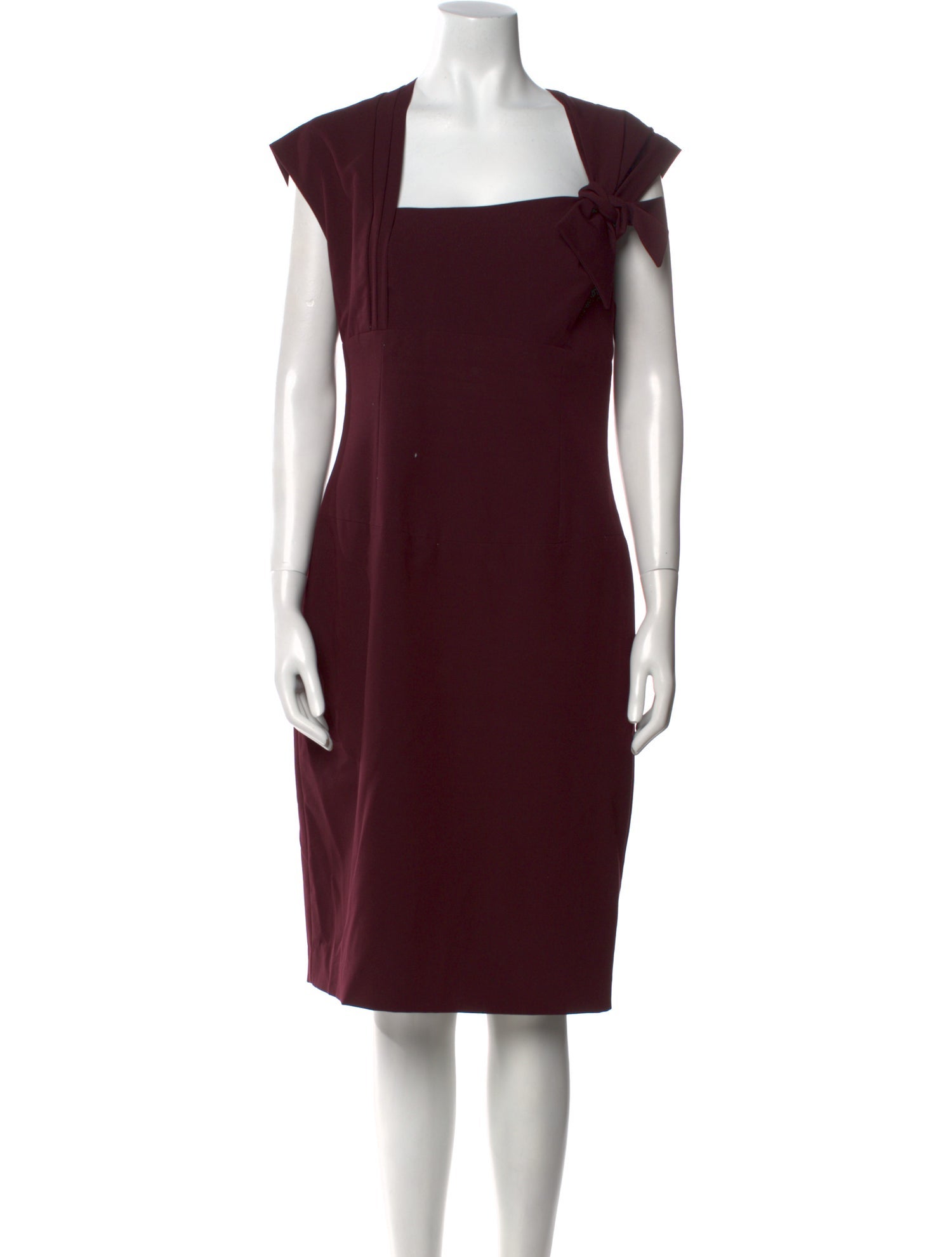 Black Halo Square Neckline Midi Length Dress