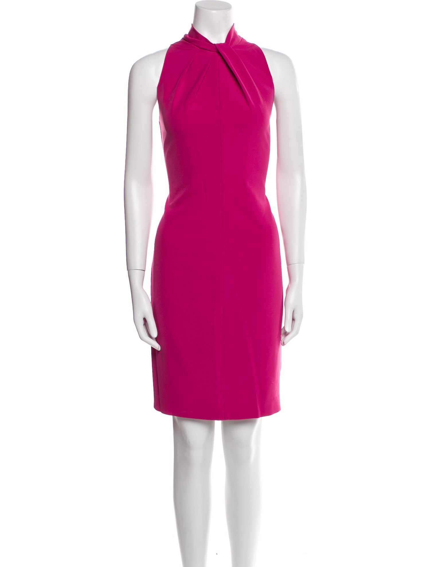 Black Halo Mock Neck Knee-Length Dress