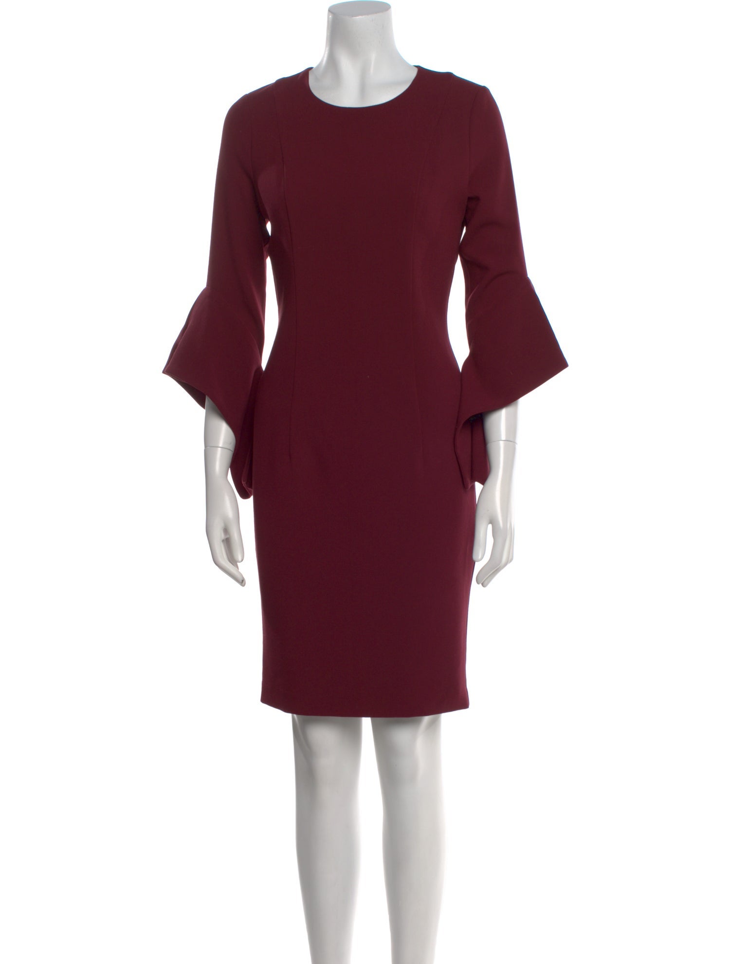 Black Halo Crew Neck Knee-Length Dress
