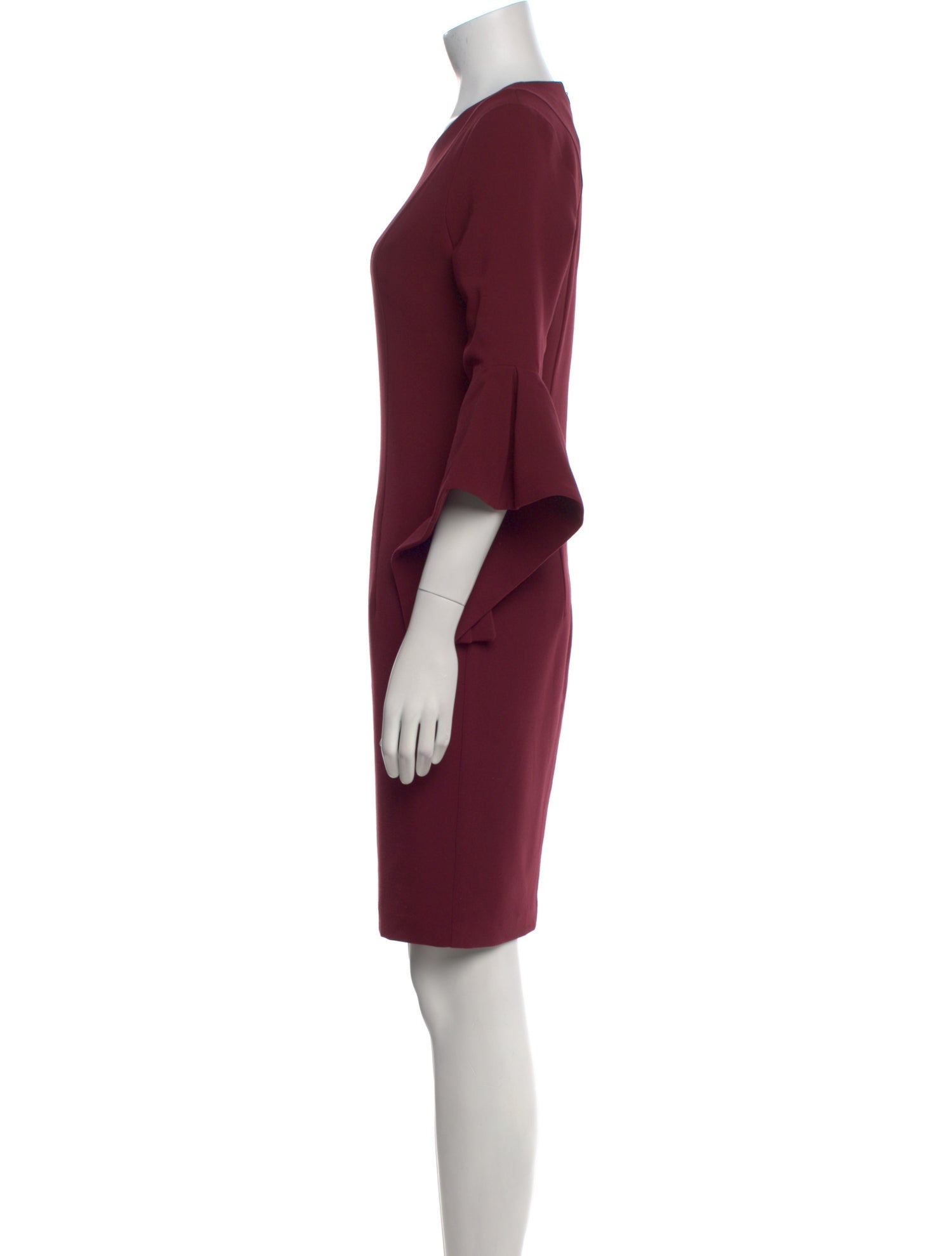 Black Halo Crew Neck Knee-Length Dress