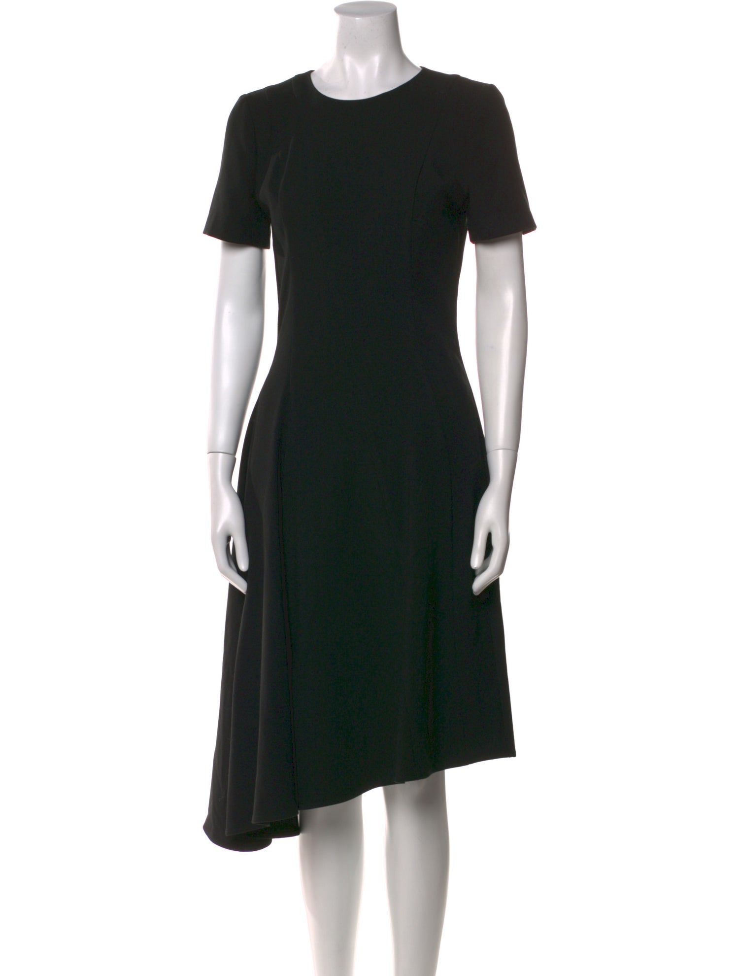 Black Halo Crew Neck Midi Length Dress