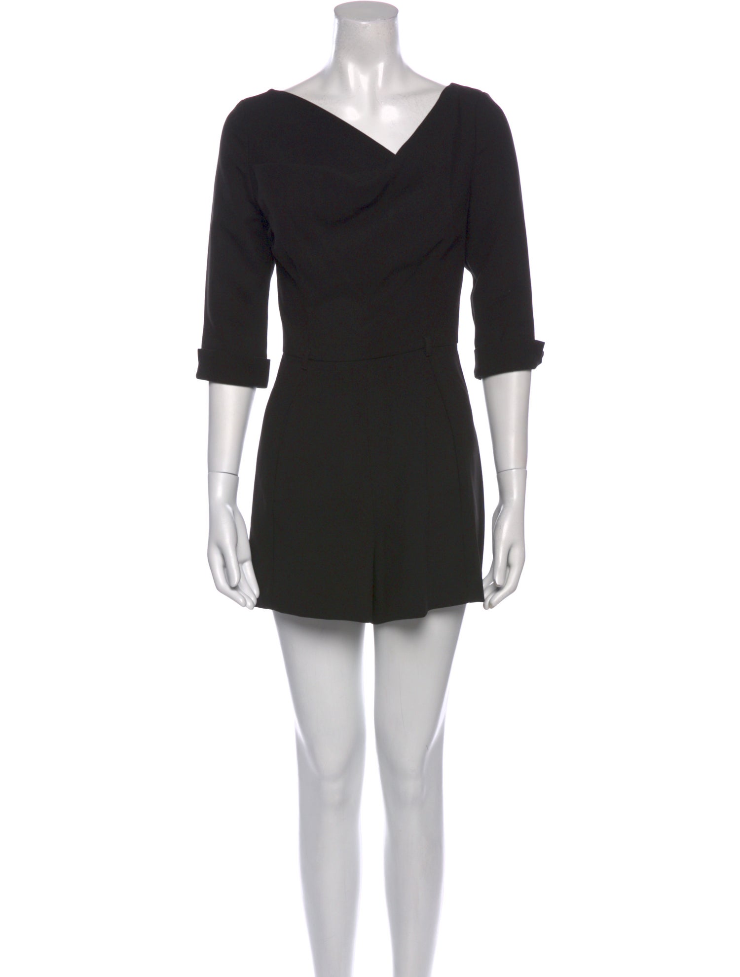 Black Halo Cowl Neck Romper