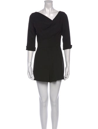 Black Halo Cowl Neck Romper