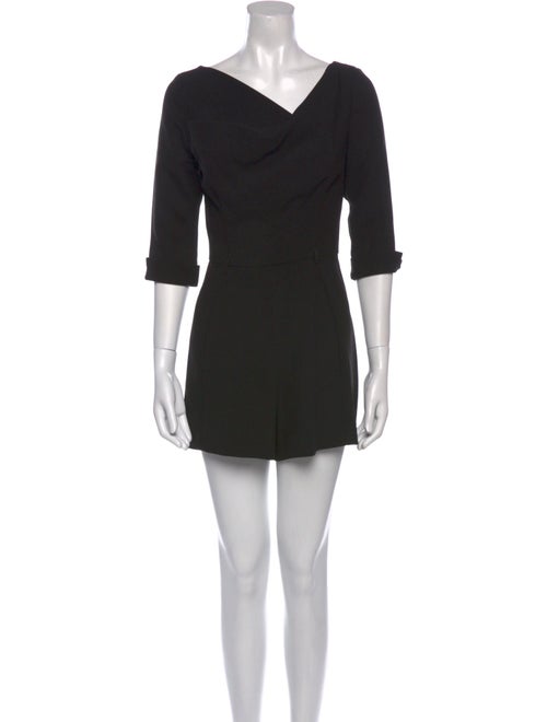 Black Halo Cowl Neck Romper