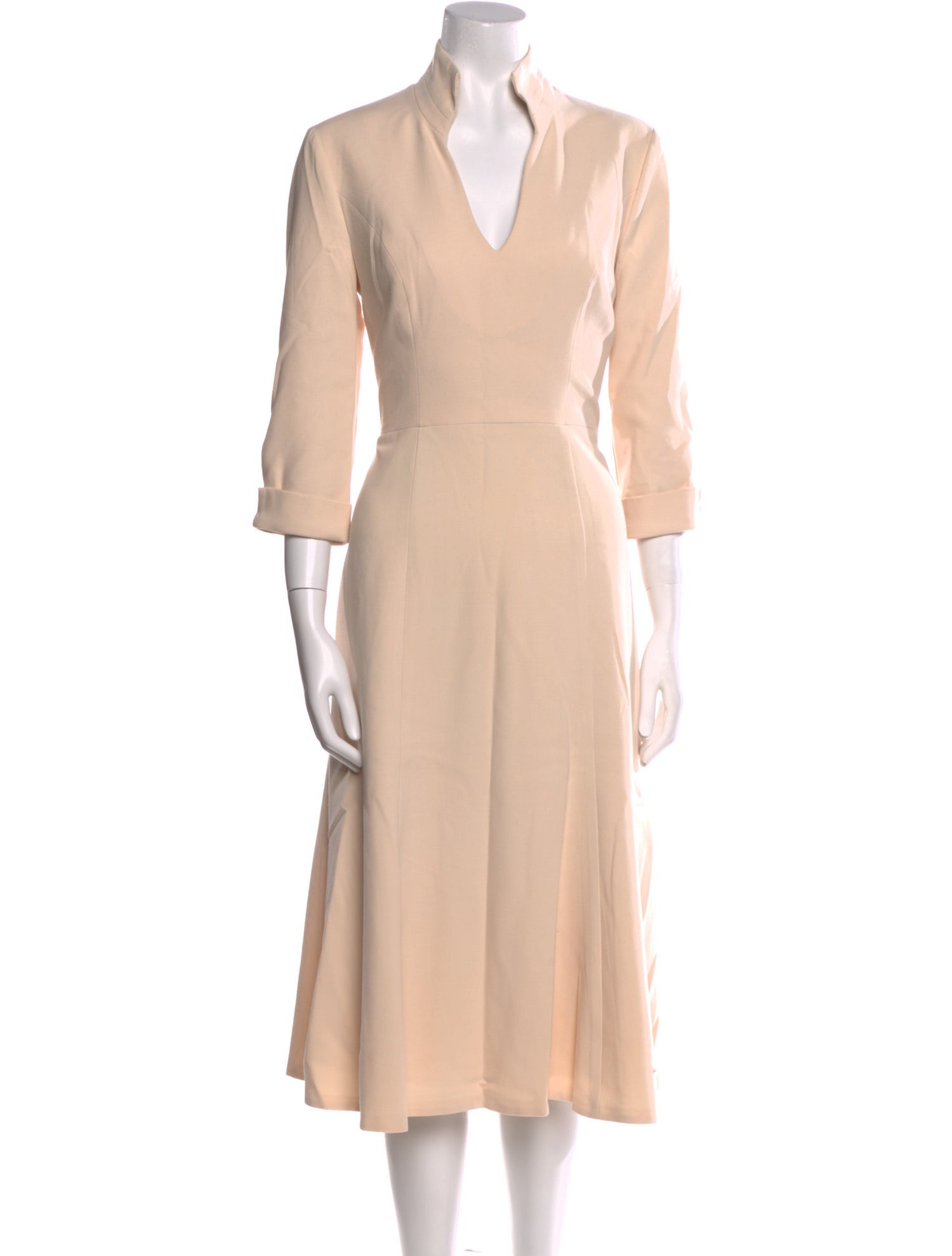 Black Halo V-Neck Midi Length Dress